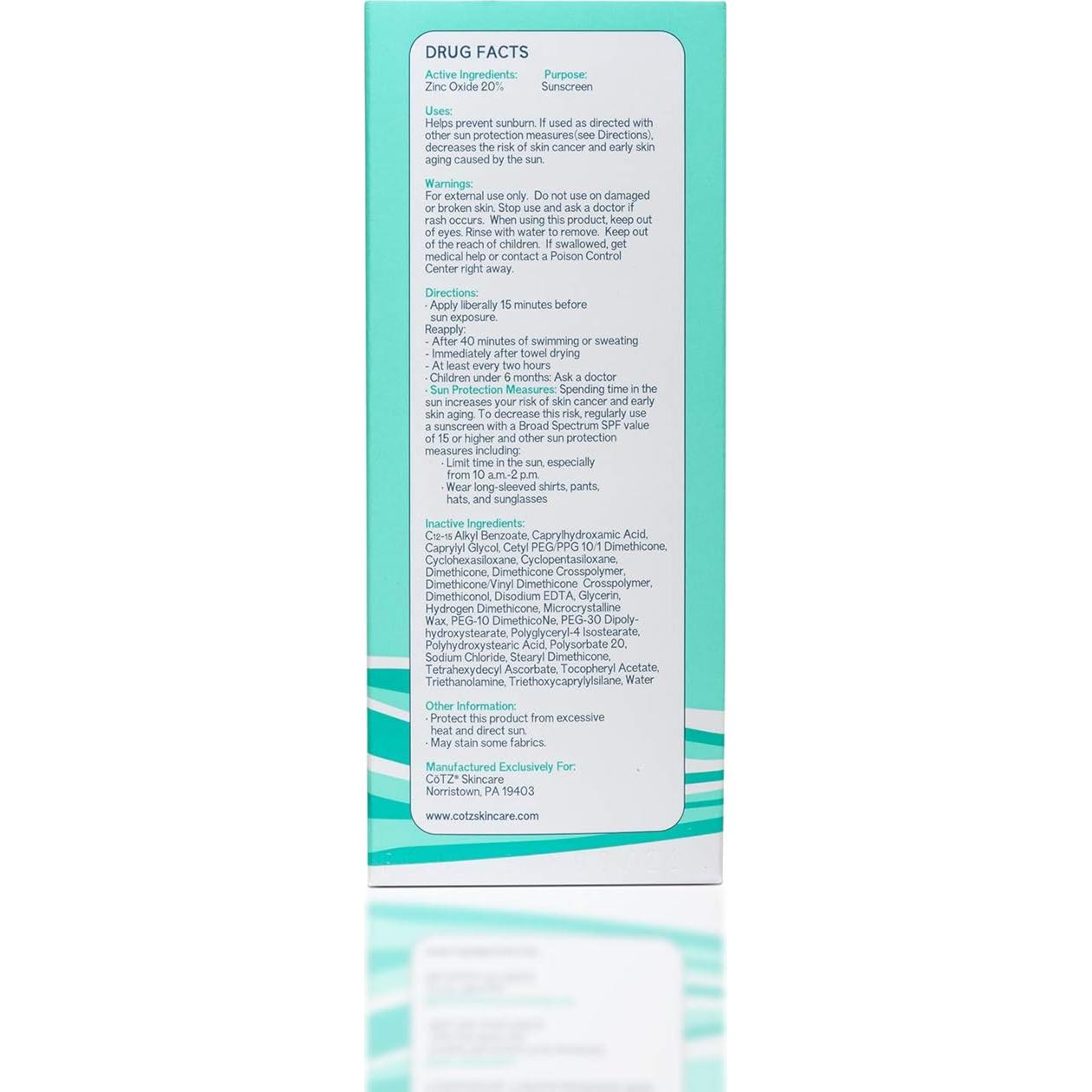 Protector Solar Mineral COTZ SPF 40 100 g para Cuerpo y Cara