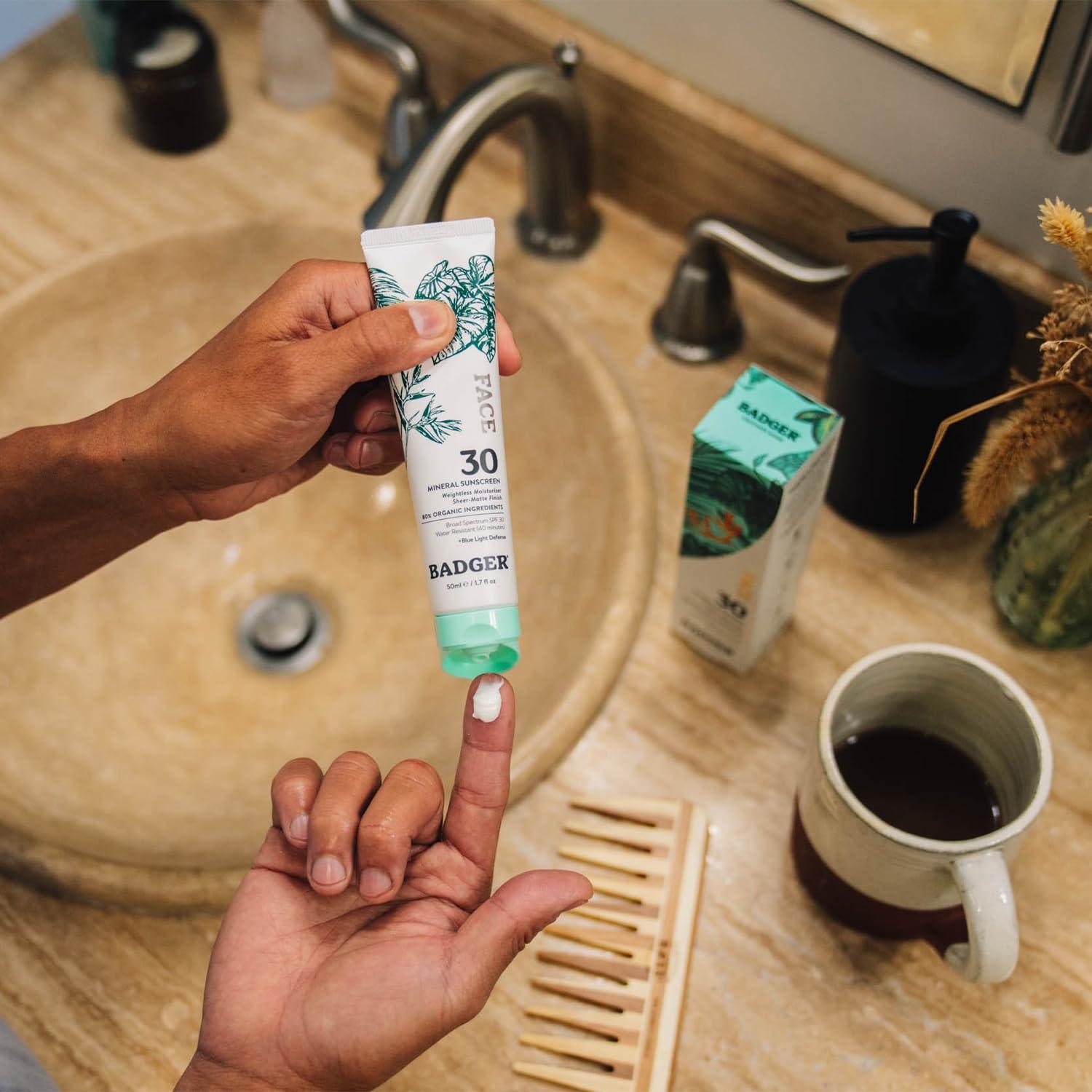 Protector Solar Mineral Facial Badger SPF 30 50 ml Vegano