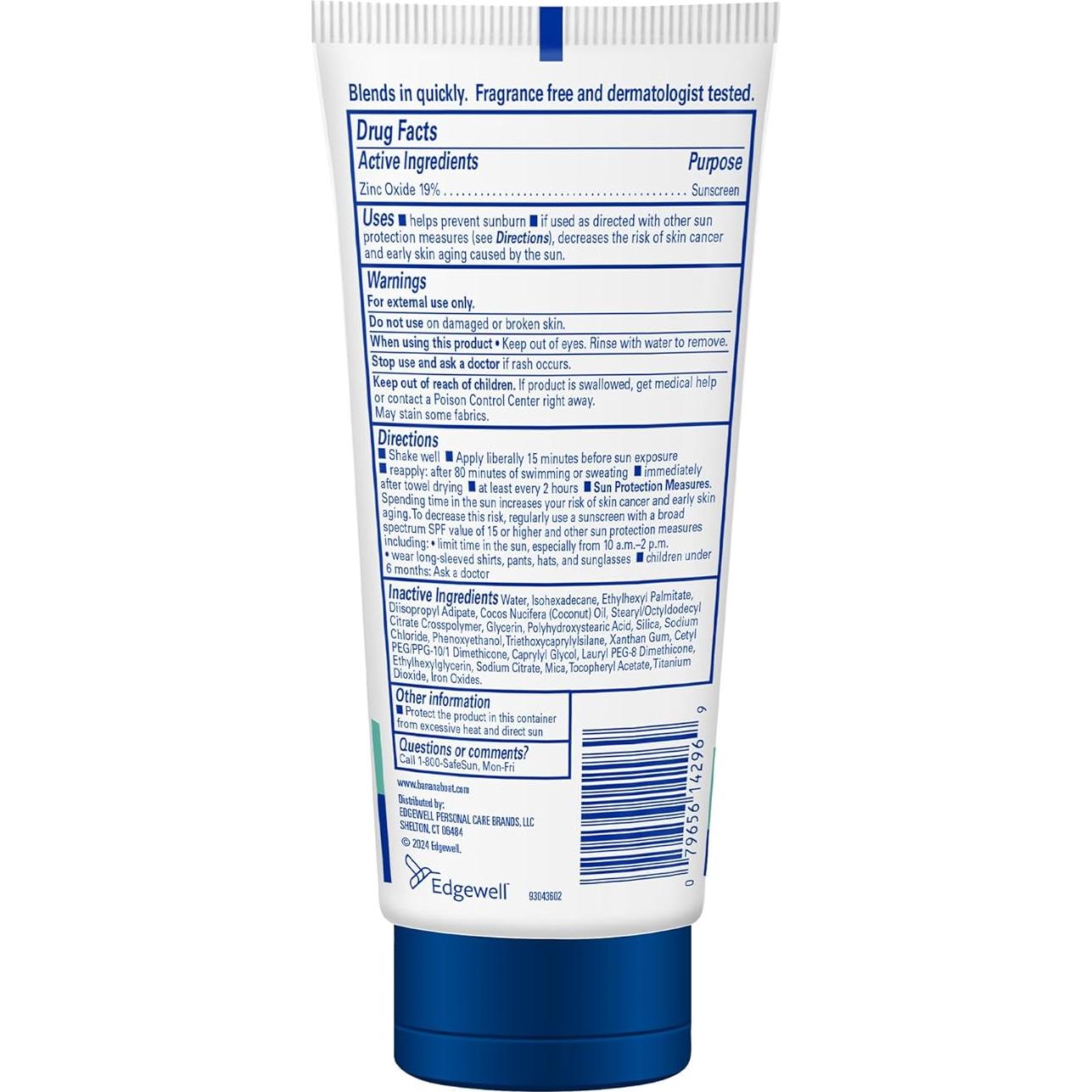 Loción Solar Mineral Banana Boat SPF 50 - 150ml