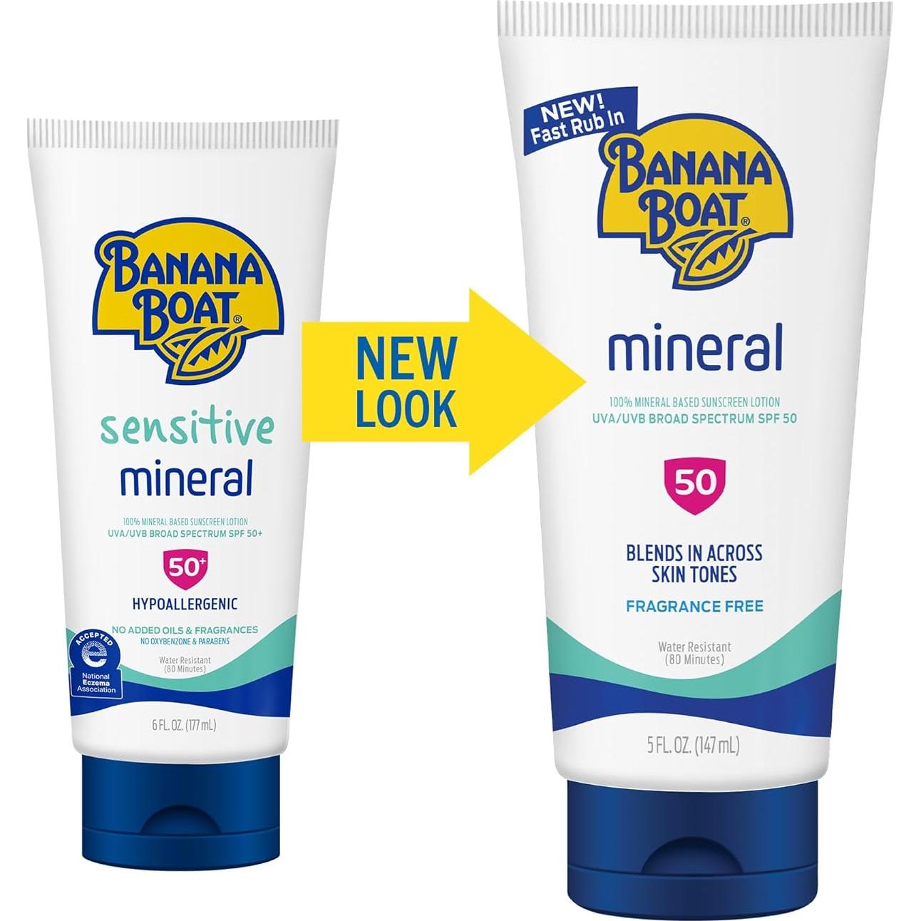 Loción Solar Mineral Banana Boat SPF 50 - 150ml