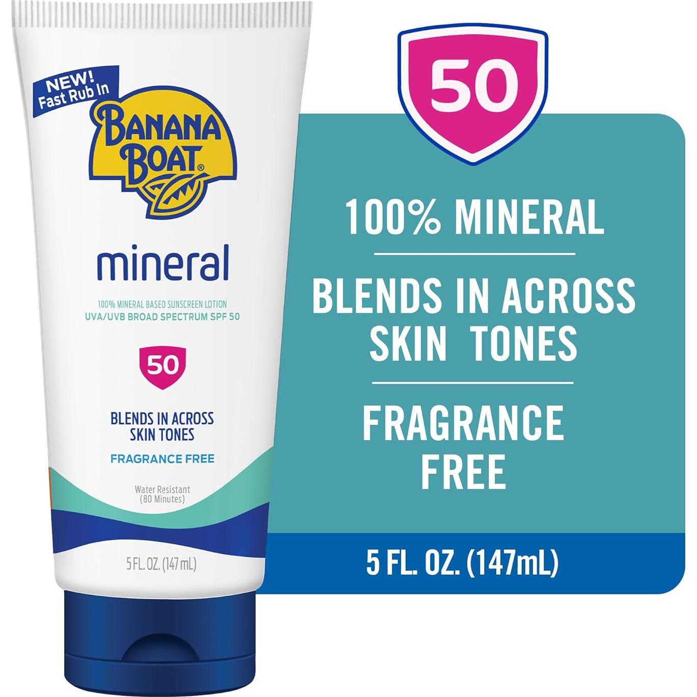 Loción Solar Mineral Banana Boat SPF 50 - 150ml