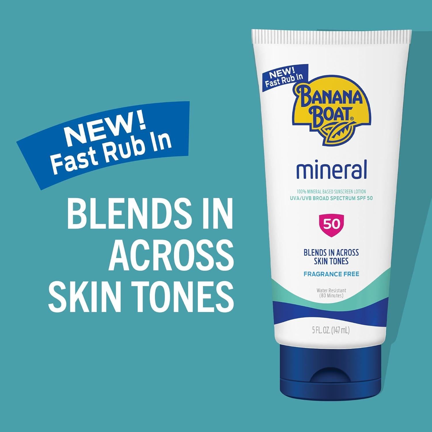 Loción Solar Mineral Banana Boat SPF 50 - 150ml