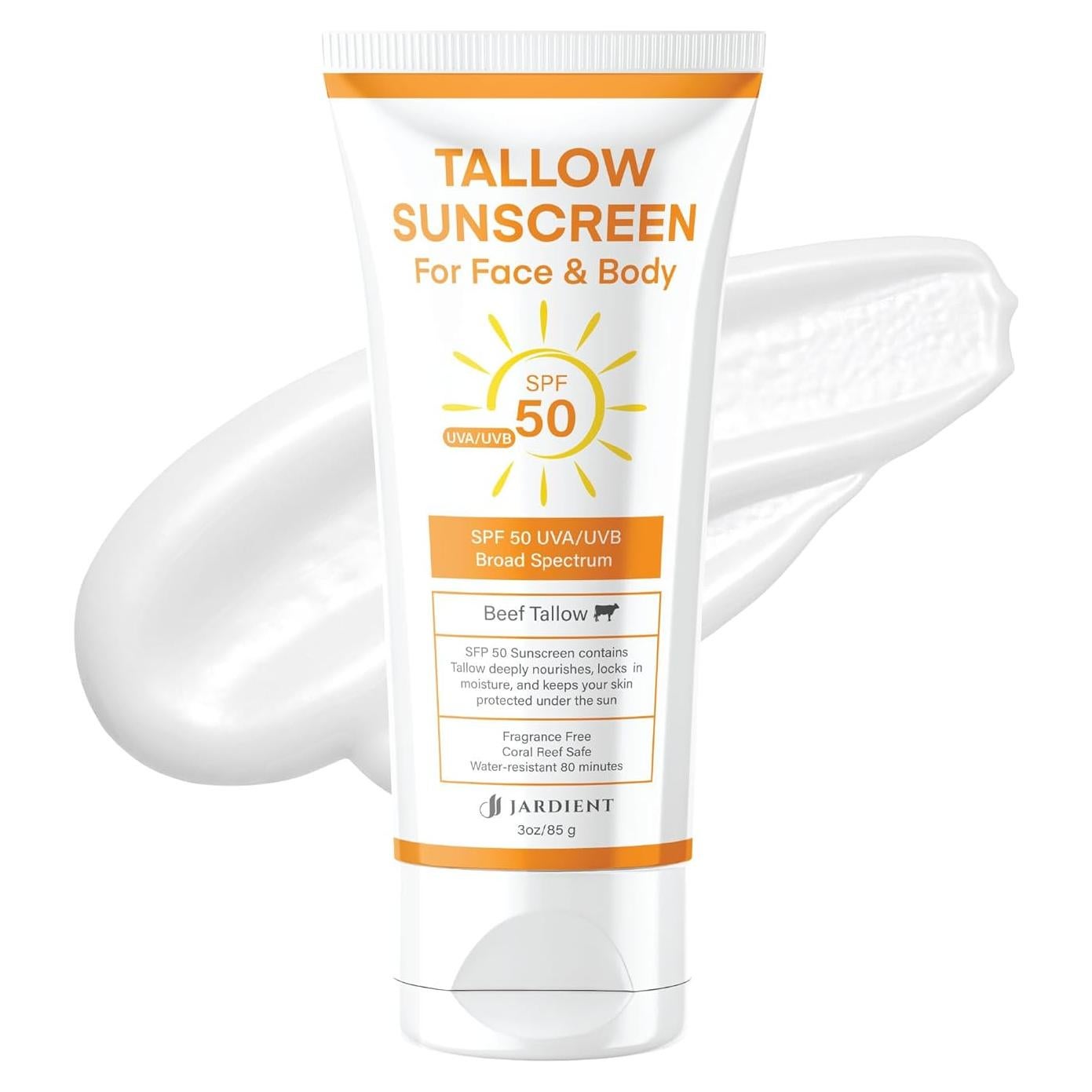 Protector Solar Mineral Jardient SPF 50 - 85 g, Sin Película Blanca
