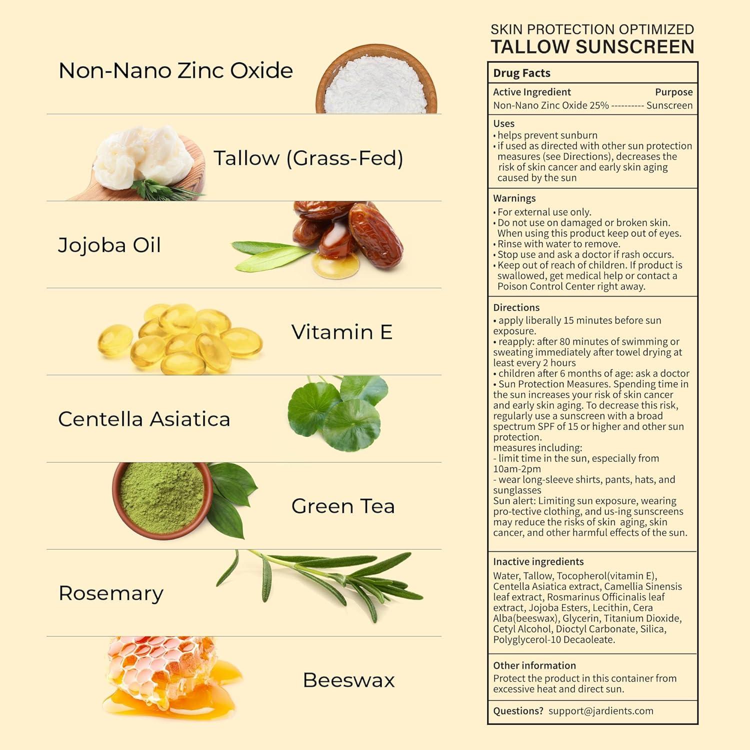 Protector Solar Mineral Jardient SPF 50 - 85 g, Sin Película Blanca