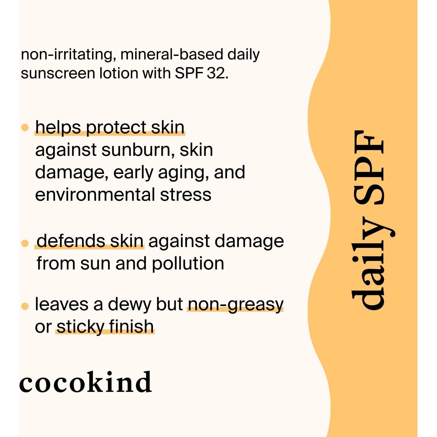Protector Solar Mineral Cocokind Daily SPF 32 - 50 ml