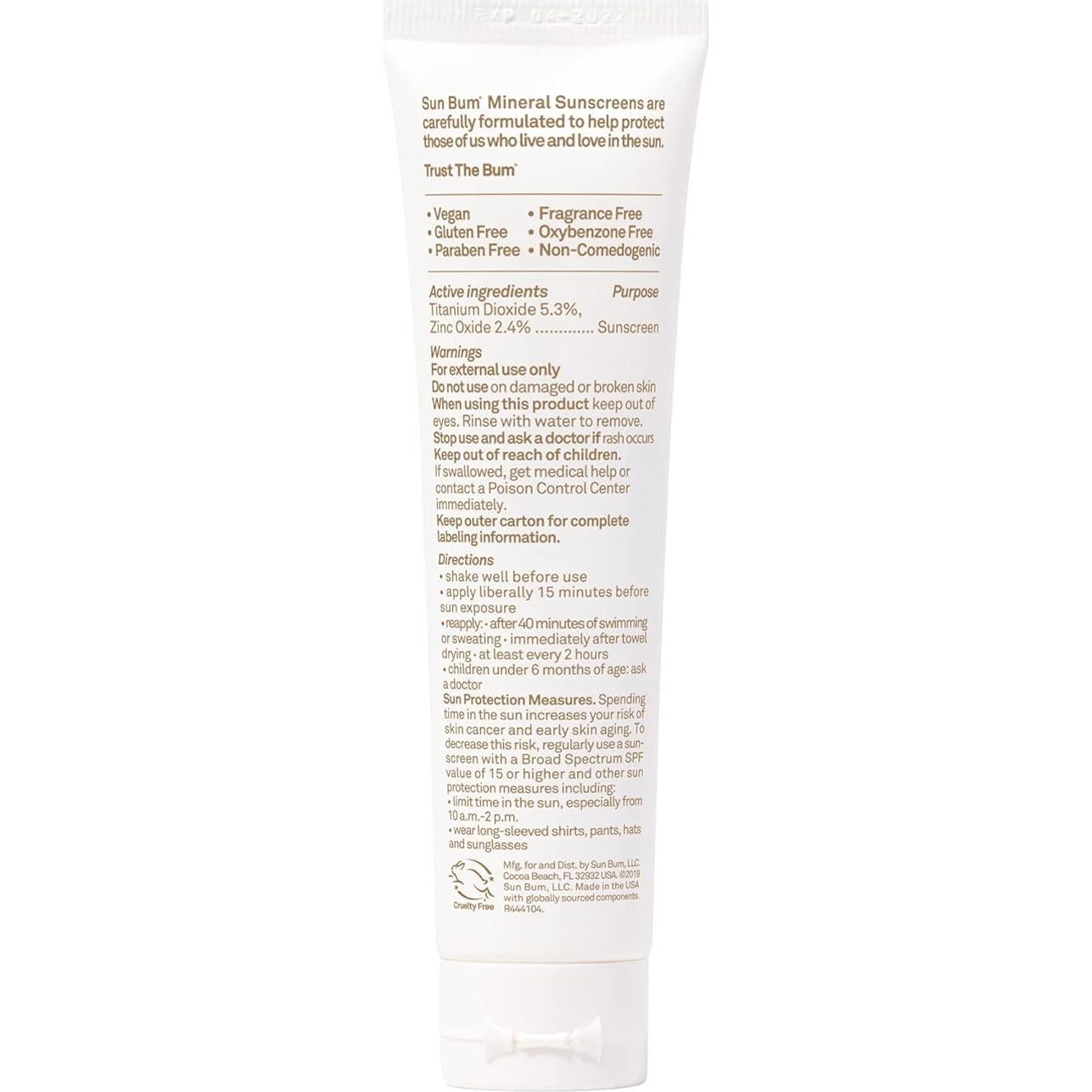 Protector Solar Facial Mineral SPF 30 Sun Bum - 48.2 g