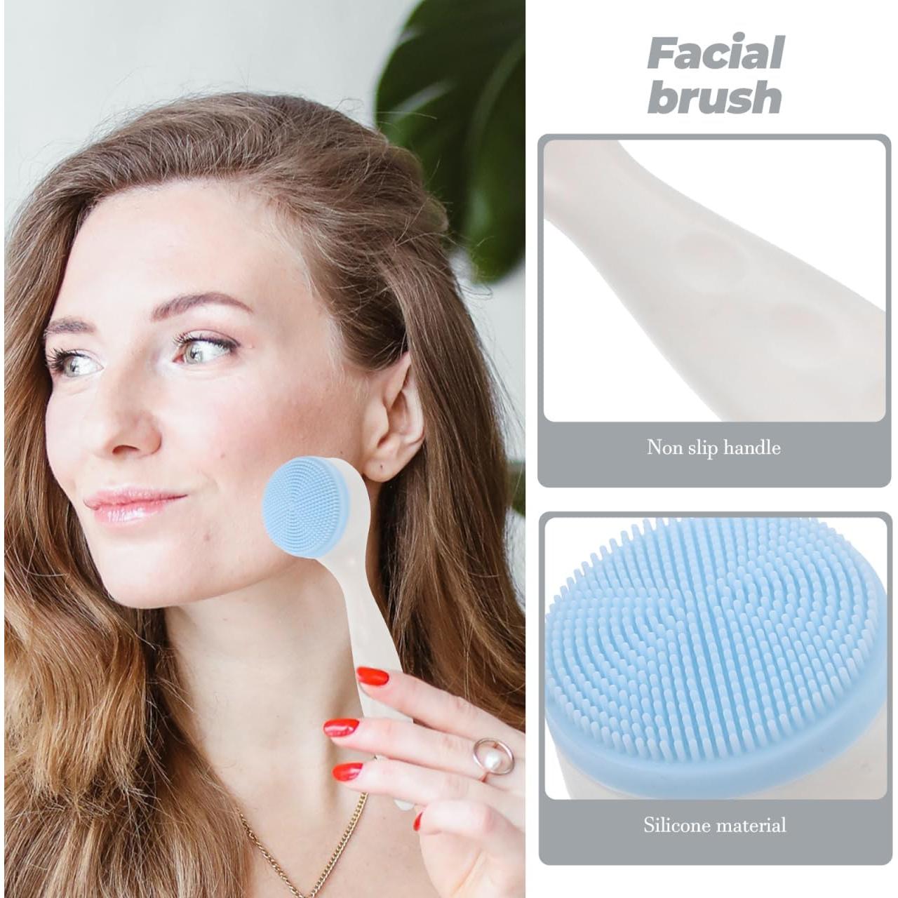 Cepillo Facial de Silicona FOMIYES - Set de 2, 14.5x4.2 cm