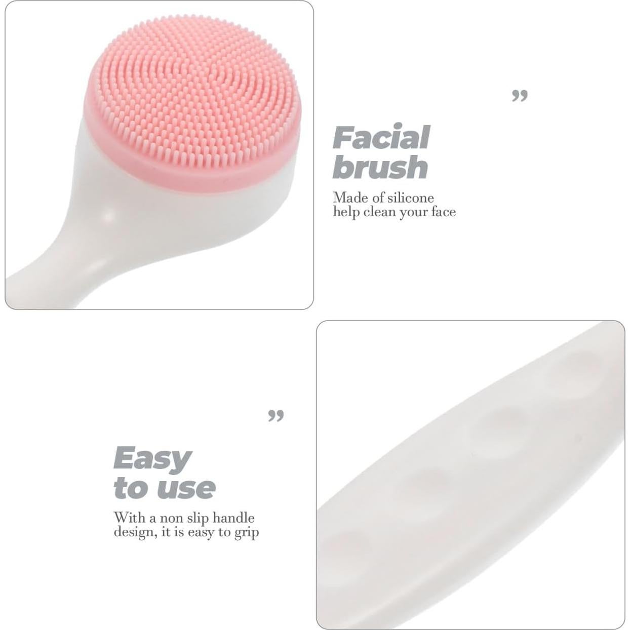 Cepillo Facial de Silicona FOMIYES - Set de 2, 14.5x4.2 cm