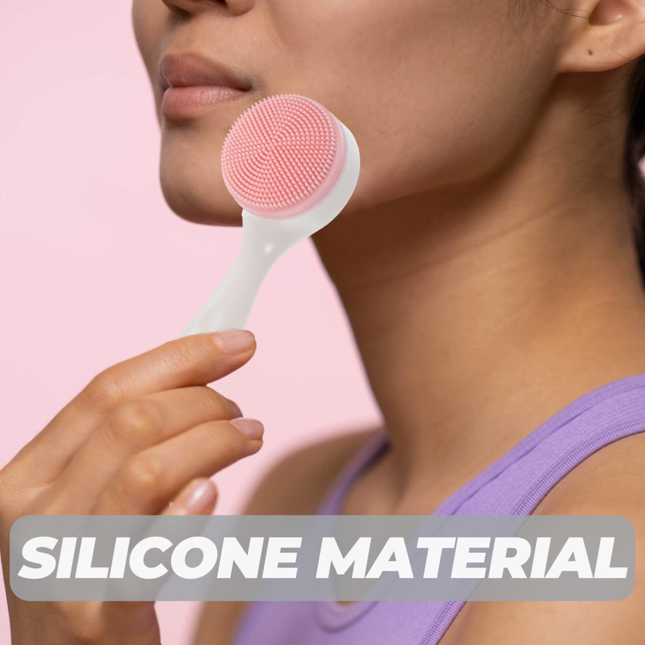 Cepillo Facial de Silicona FOMIYES - Set de 2, 14.5x4.2 cm