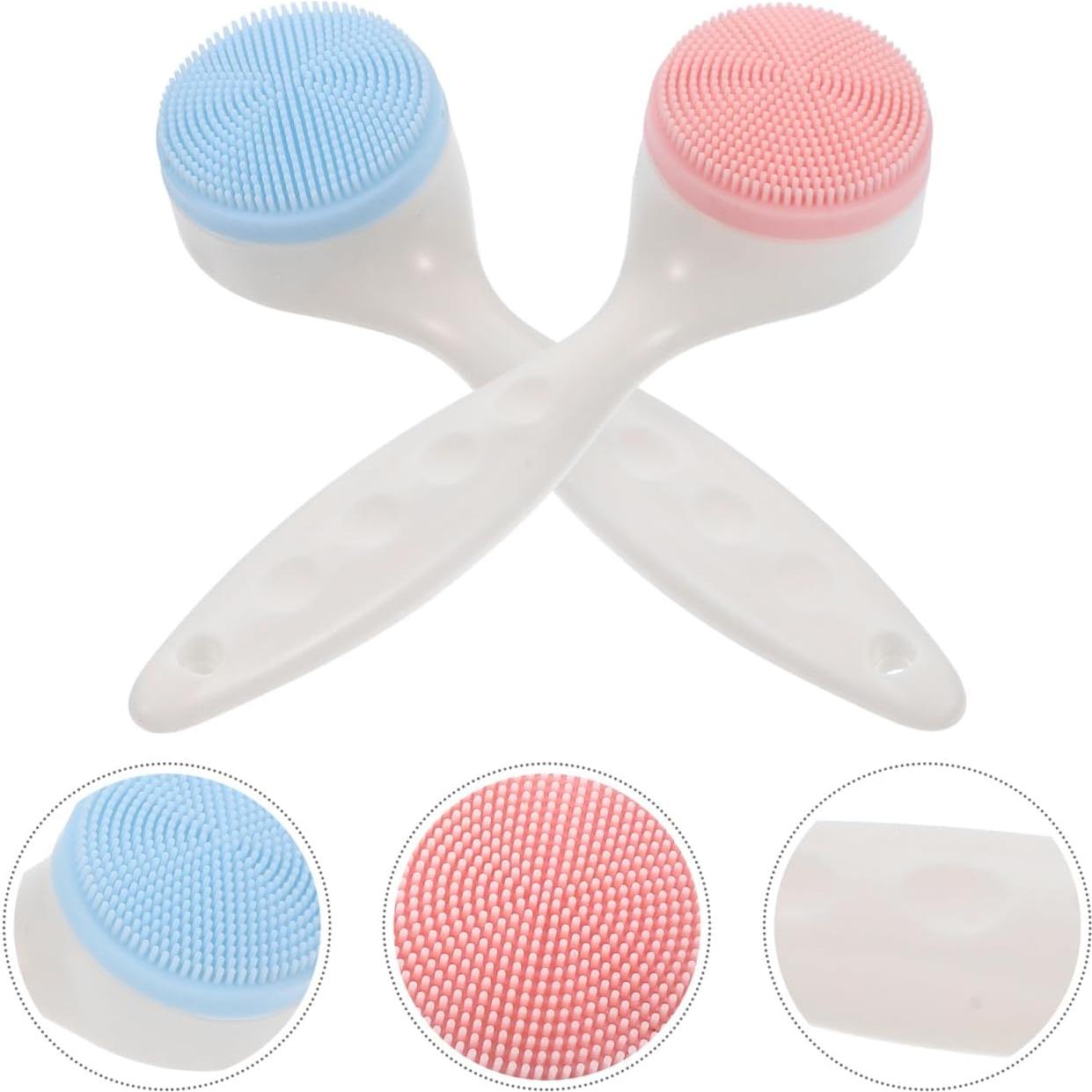 Cepillo Facial de Silicona FOMIYES - Set de 2, 14.5x4.2 cm