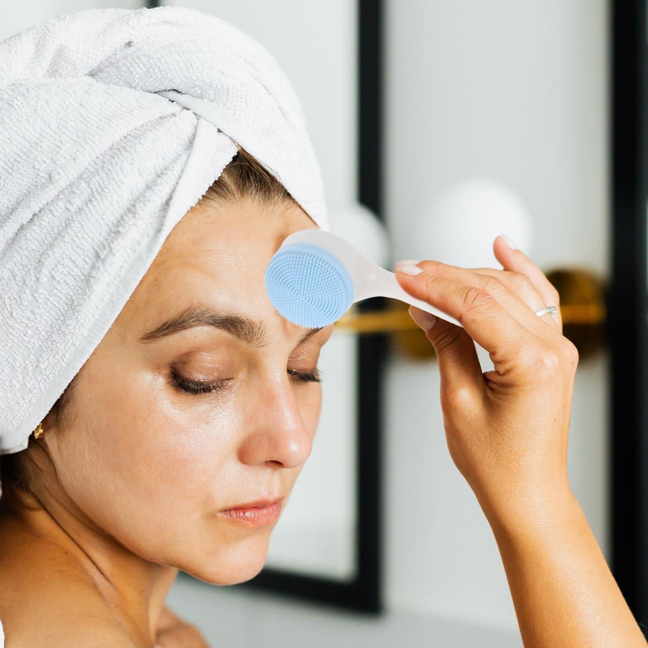 Cepillo Facial de Silicona FOMIYES - Set de 2, 14.5x4.2 cm