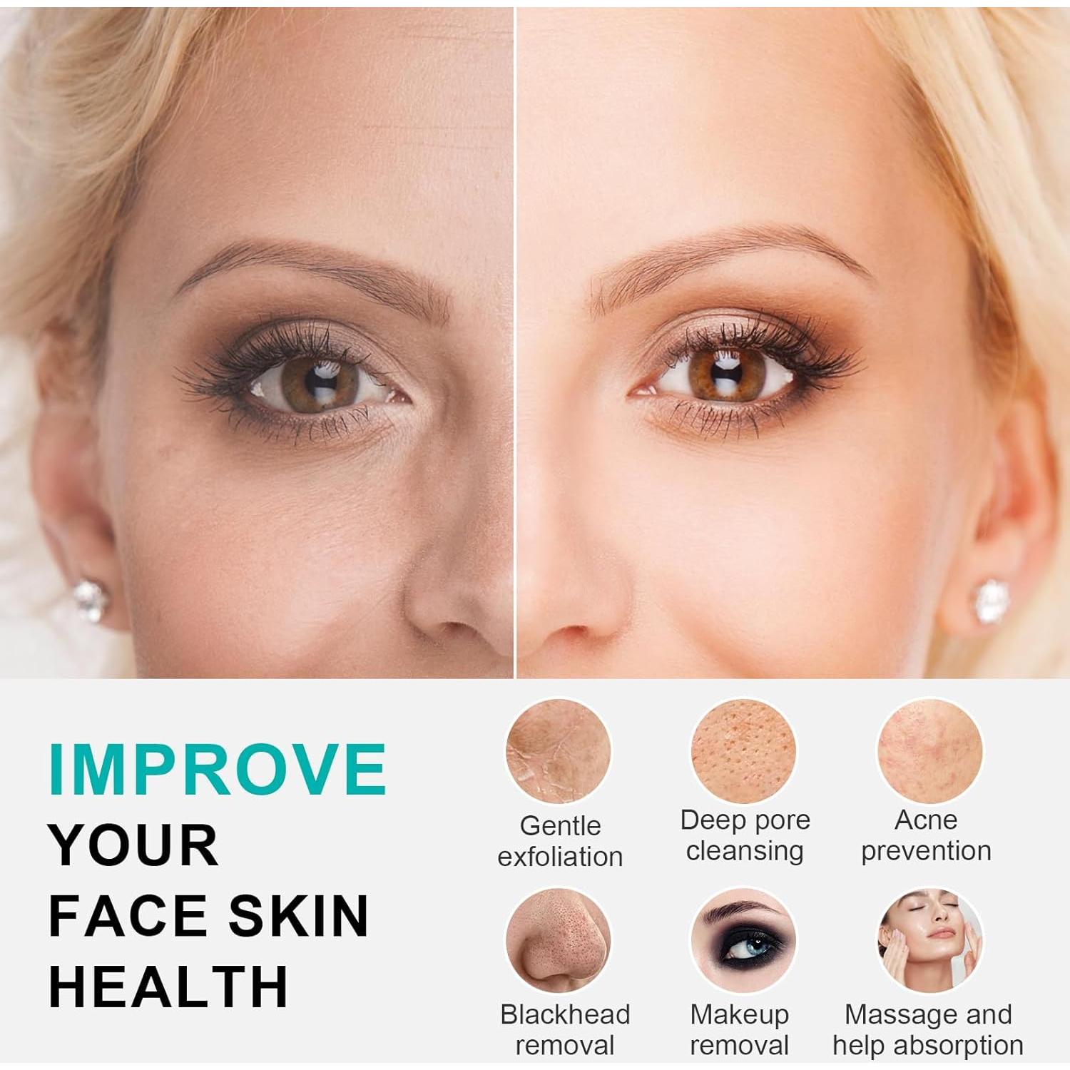 Cepillo Facial Limpiador Eléctrico DotPet WL-8299 Azul 3 en 1