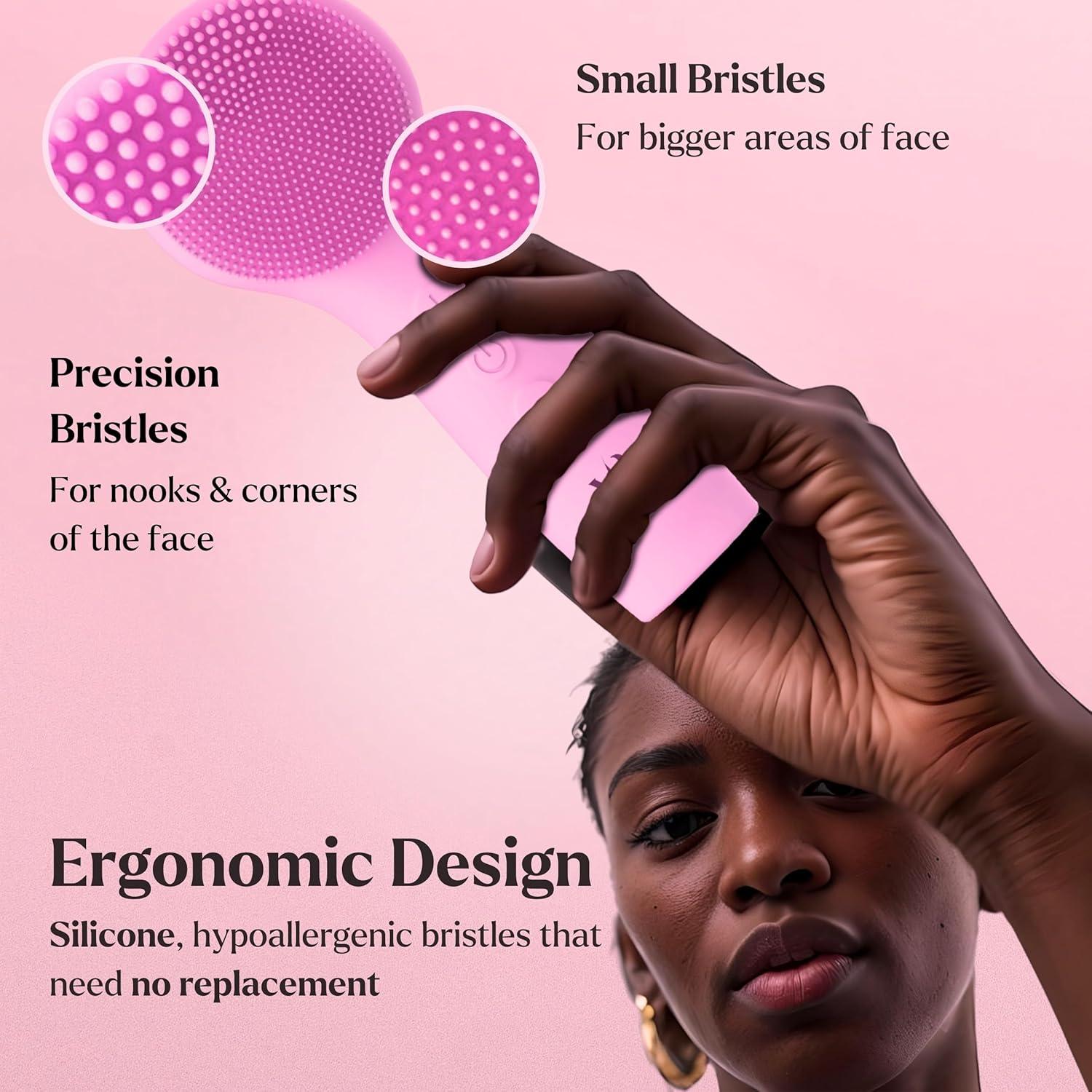 Cepillo Facial de Limpieza Clear Glow VOGUENOW - Impermeable y Recargable