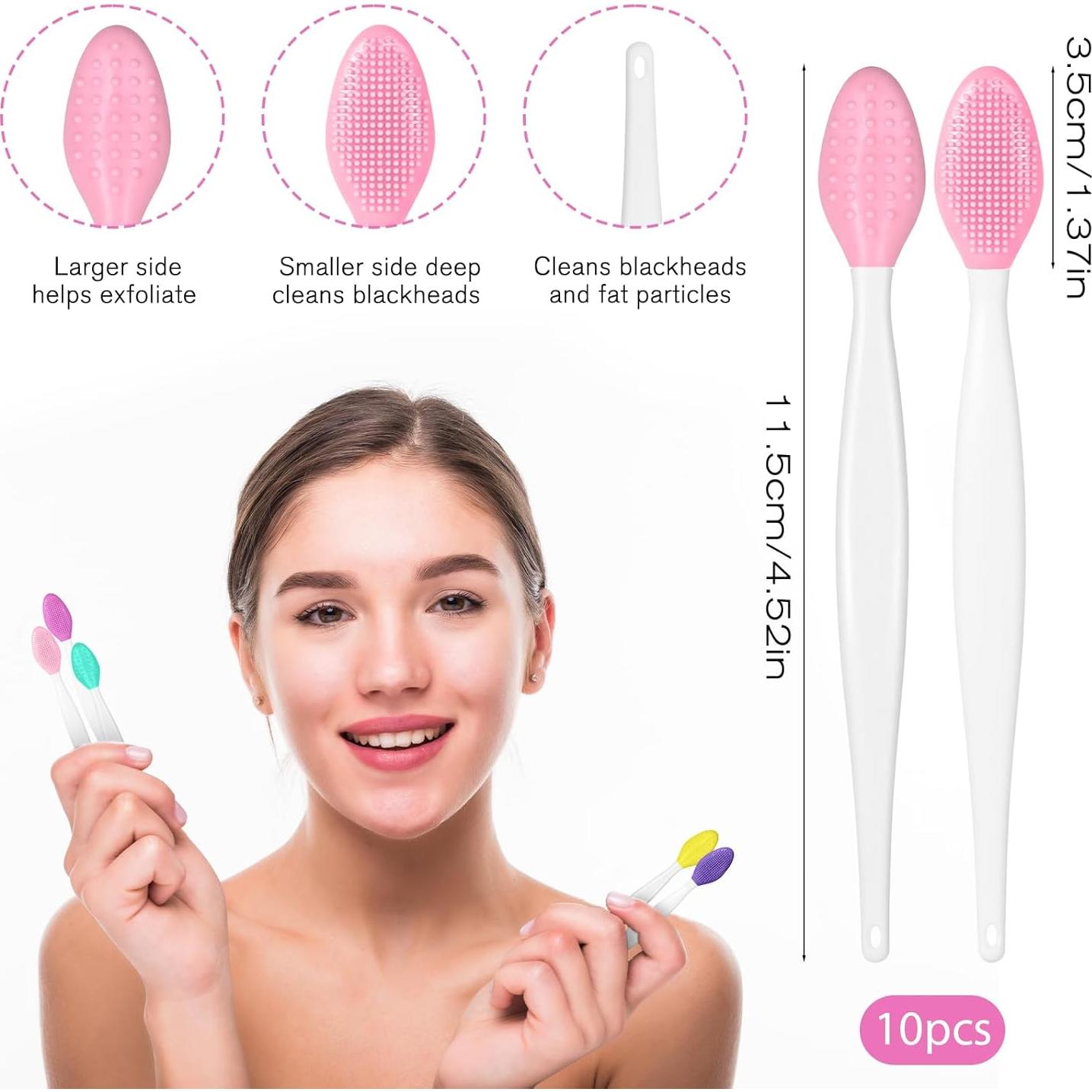 Juego de 10 Cepillos Exfoliantes de Silicona Skrfren