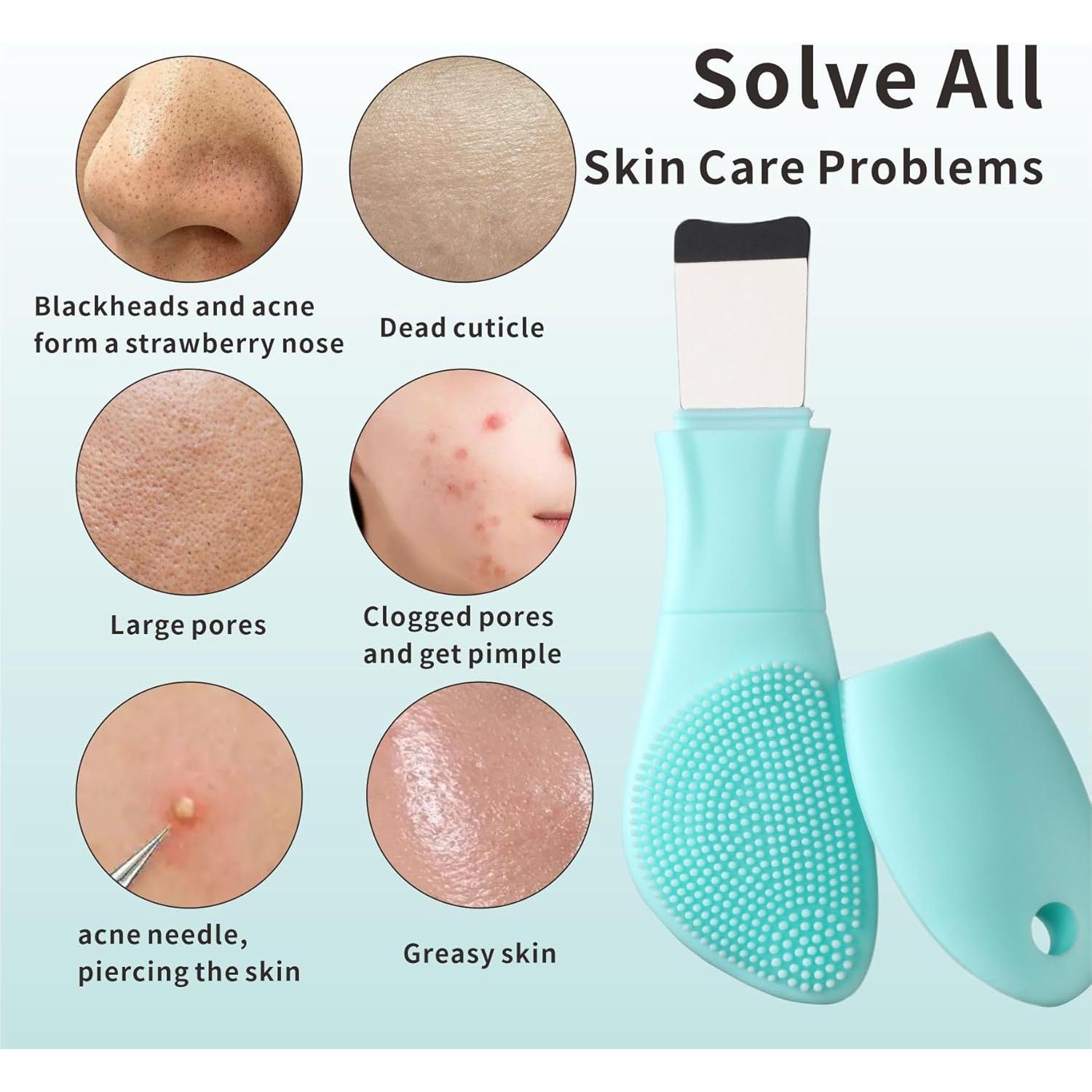 Espátula Limpiadora de Silicona HIEERBUS 2 en 1 para Puntos Negros