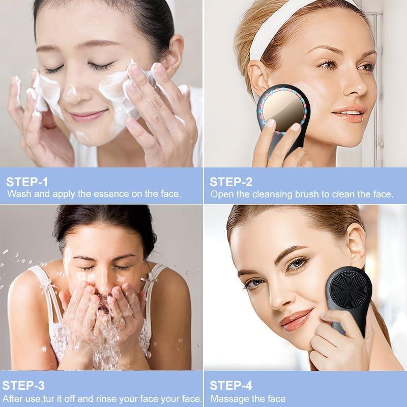 Limpiador Facial Eléctrico Perwin LA2417 - Silicona Impermeable