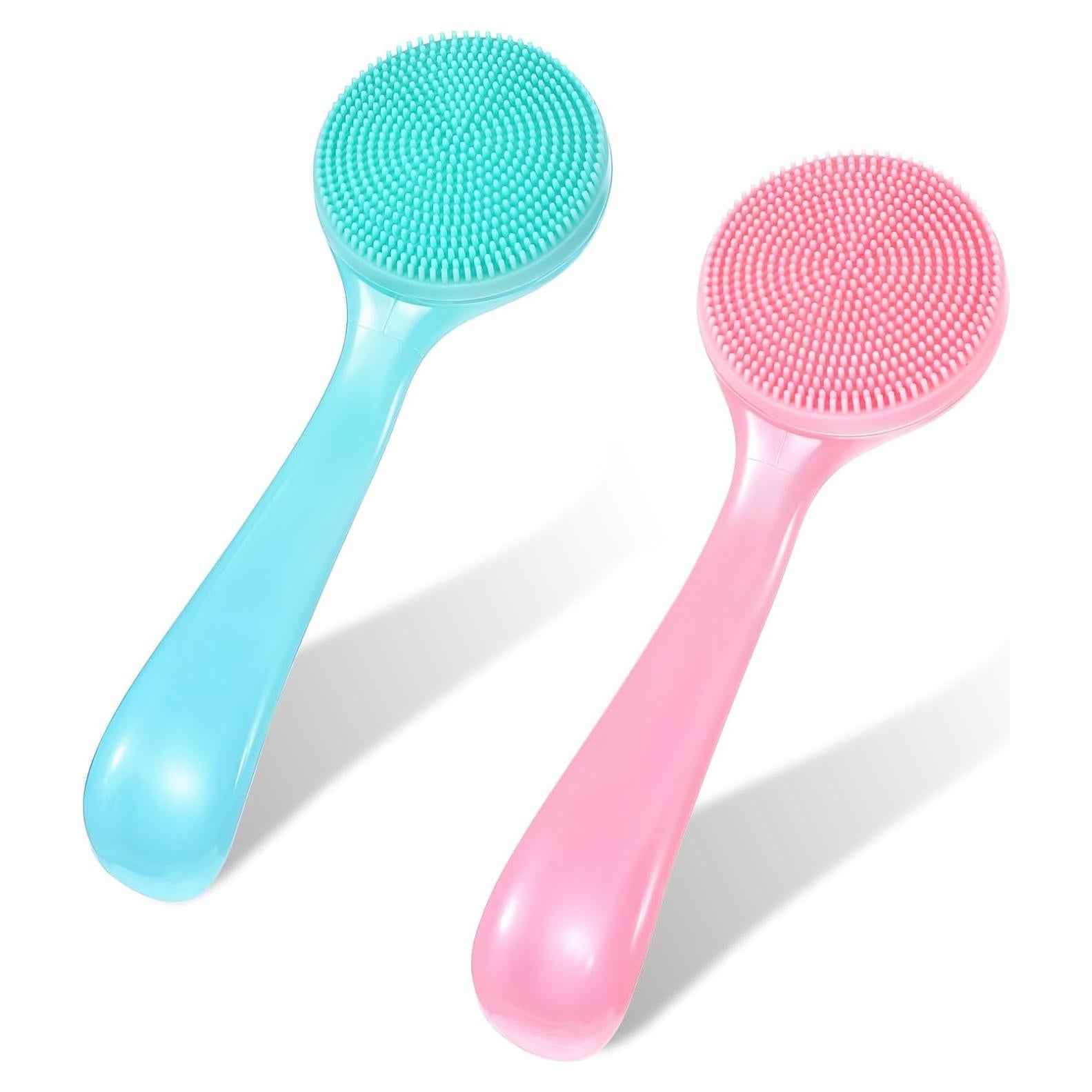 Paquete de 2 Cepillos Faciales de Silicona Tweruna 18x10cm