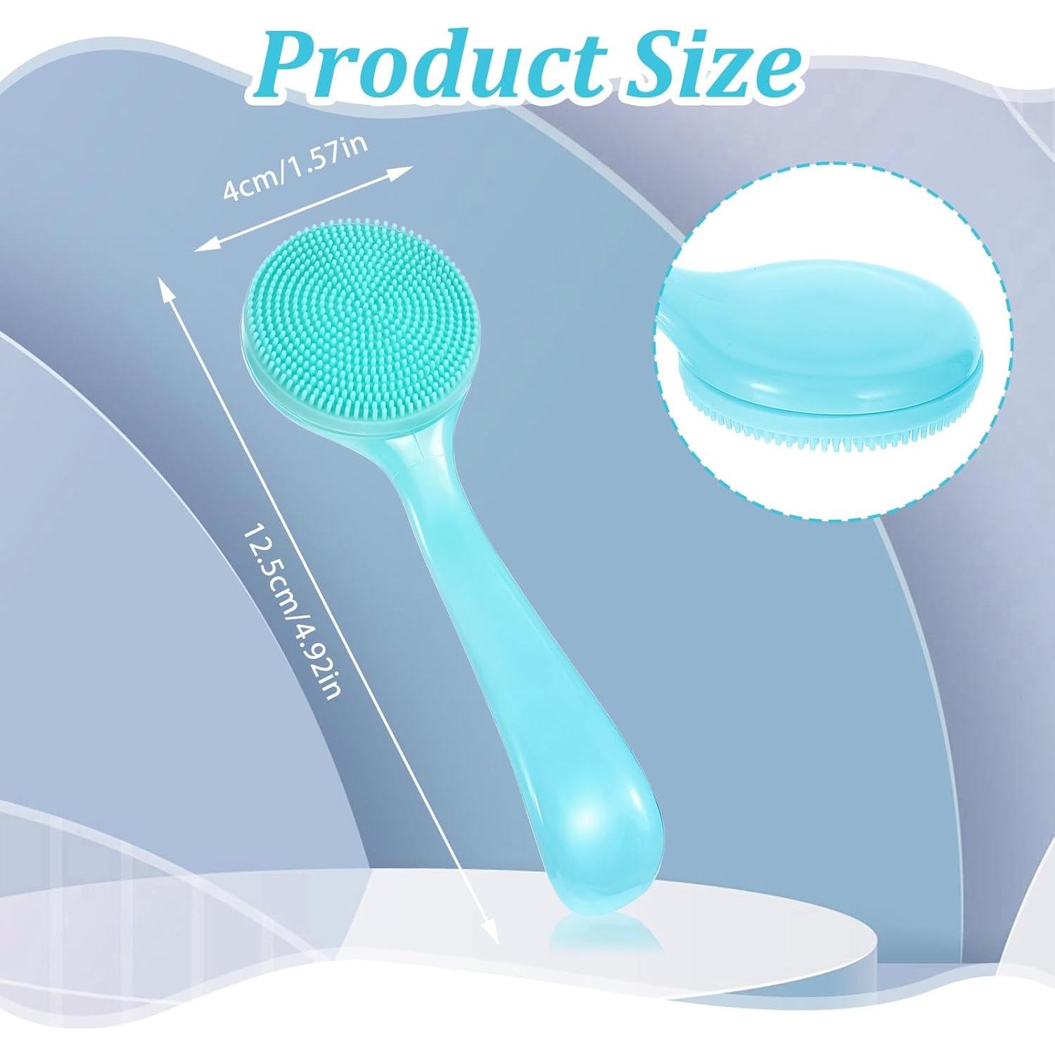 Paquete de 2 Cepillos Faciales de Silicona Tweruna 18x10cm