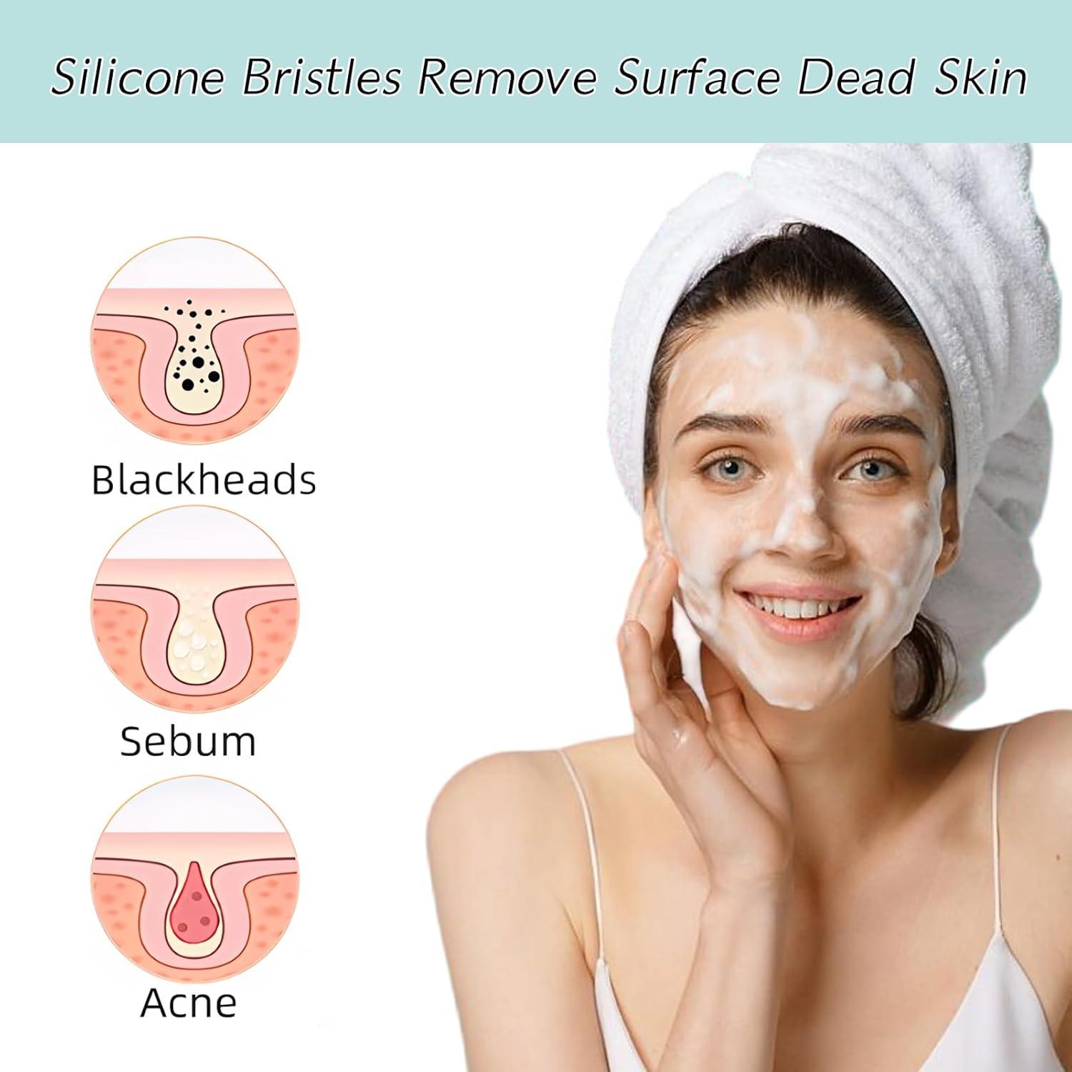 Exfoliador Facial de Silicona PINjiaju - Cepillo Suave para Piel Sensible