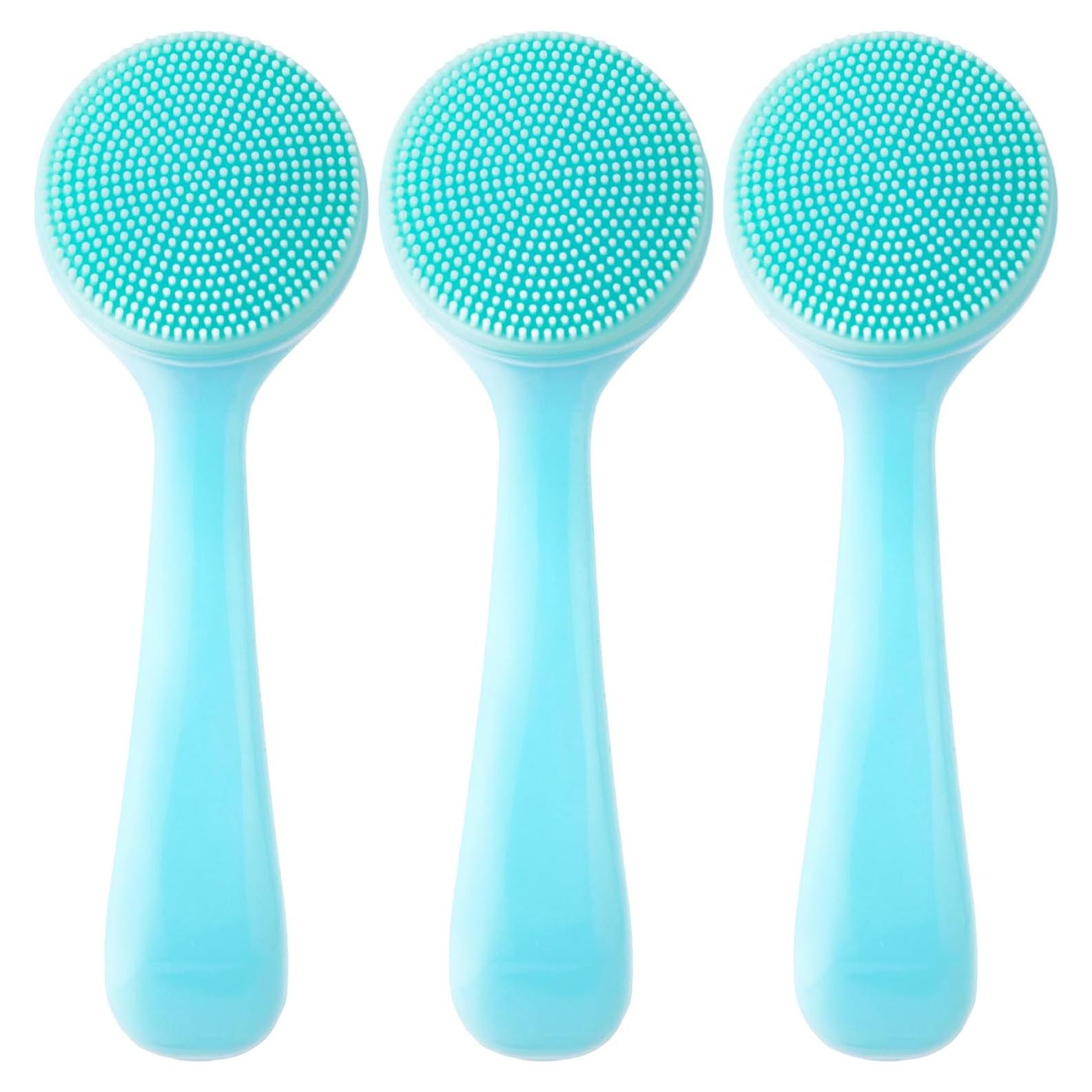 Limpiador Facial Manual de Silicona HINZIC 3 Piezas Azul