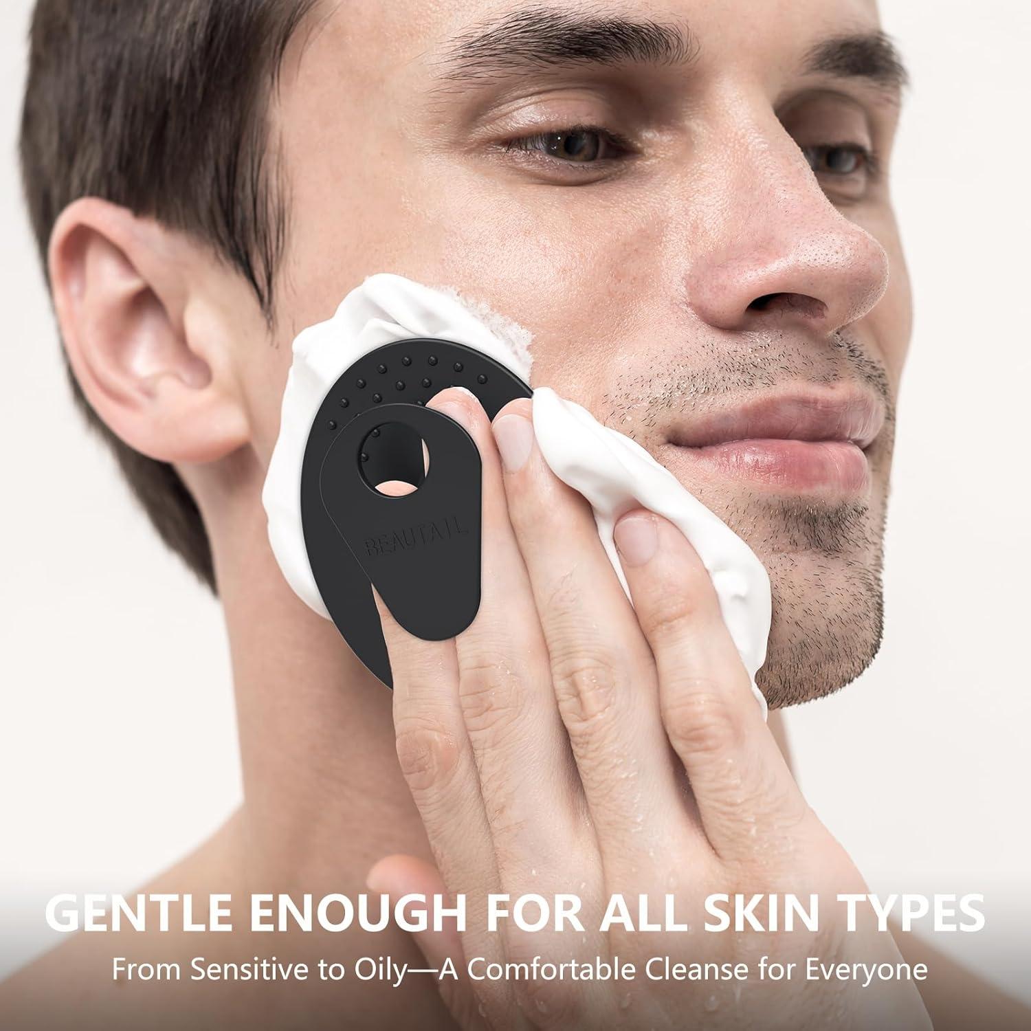 Paquete de 4 cepillos faciales BEAUTAIL de silicona para limpieza