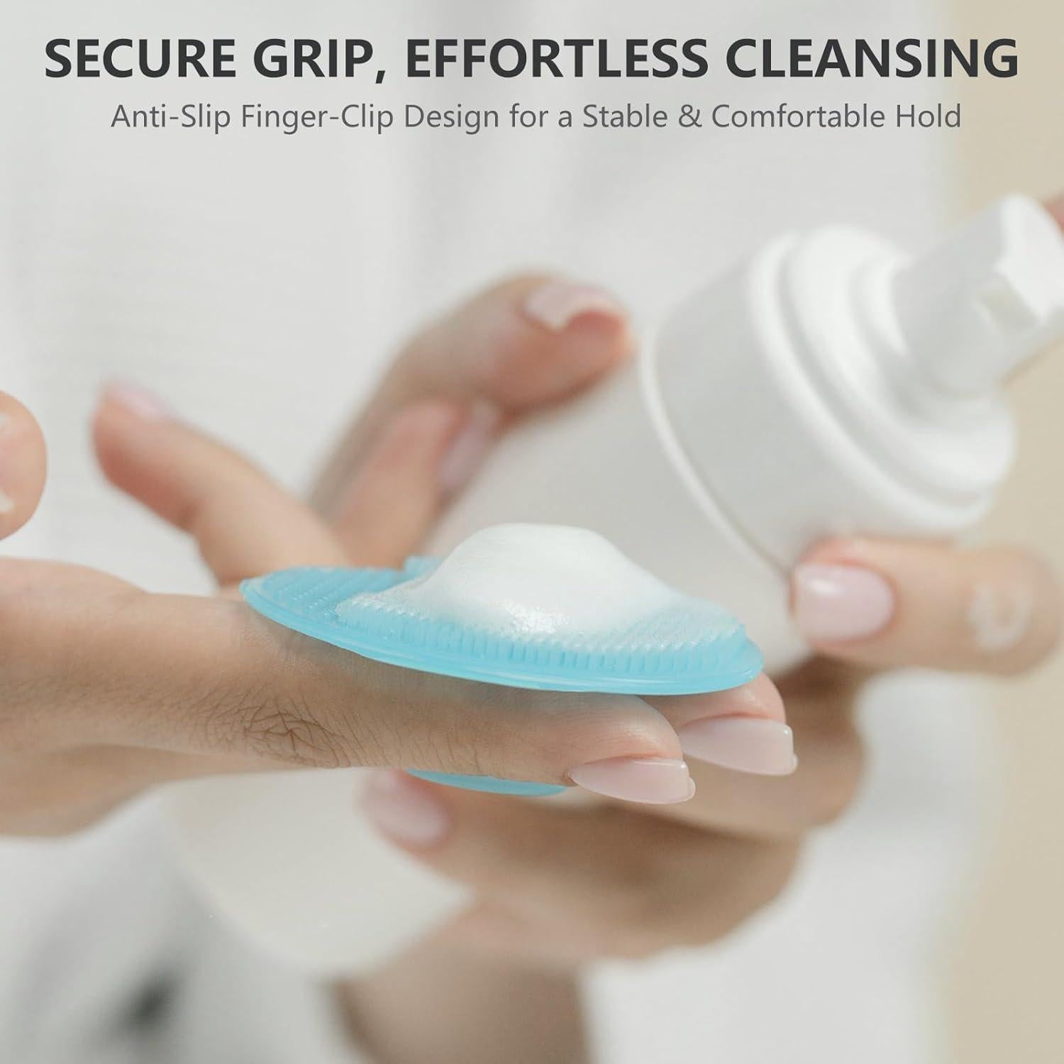 Paquete de 4 cepillos faciales BEAUTAIL de silicona para limpieza