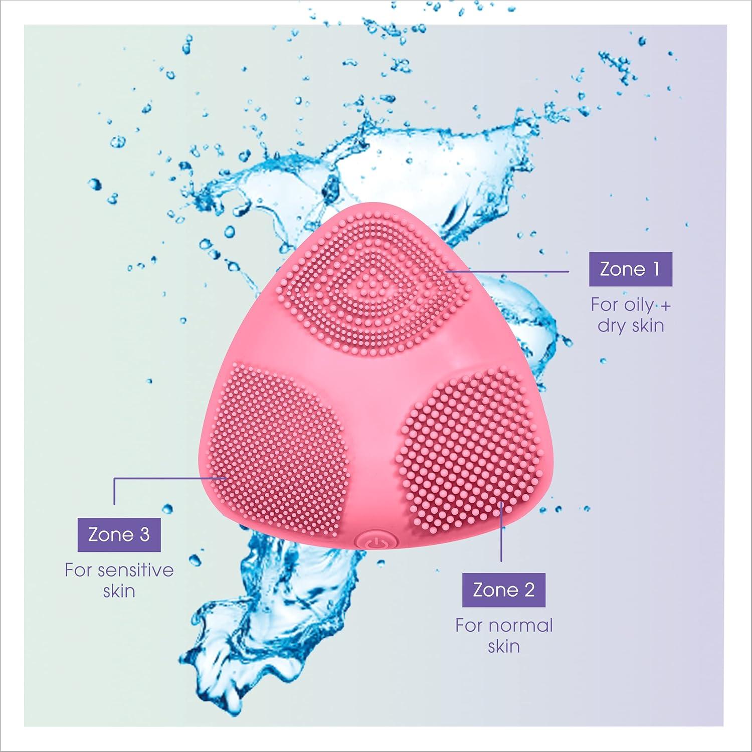 Cepillo Facial de Silicona Conair True Glow Skinpod 1 Cuenta Rosa