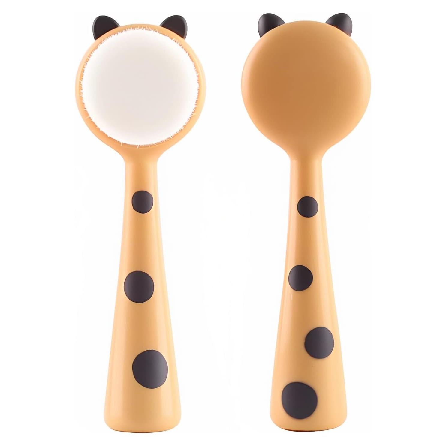 Cepillo Facial Hysotok F-001 con Cerdas Suaves y Mango Leopardo