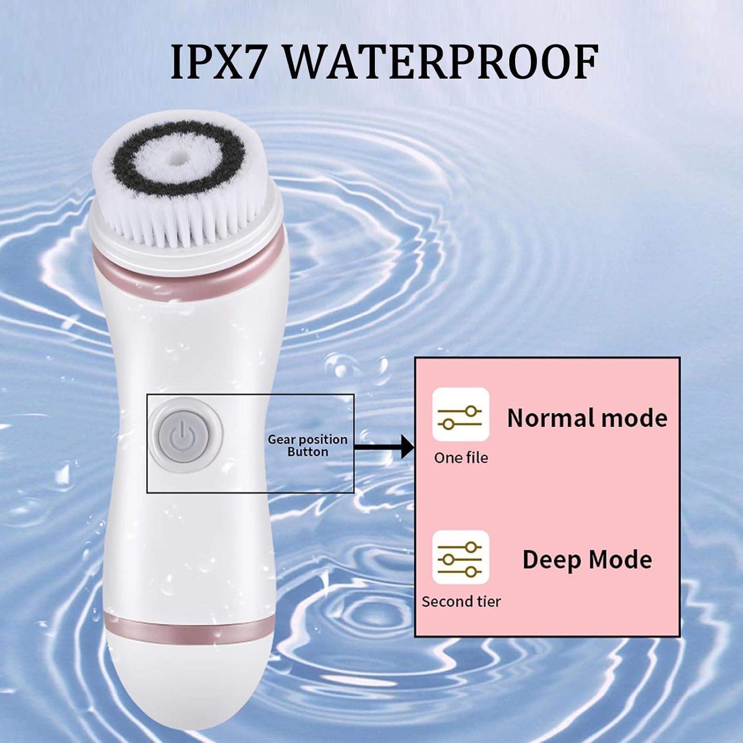 Cepillo Facial Eléctrico DotPet WL-8266 Rosa 4 en 1 Impermeable