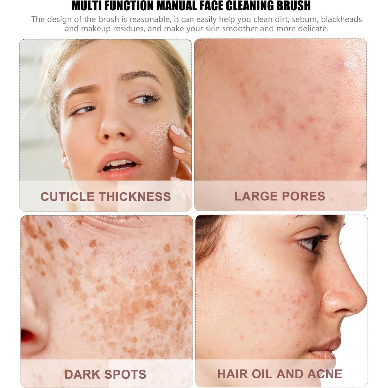 Cepillo Facial Manual Healifty 5x5cm Limpieza y Masaje