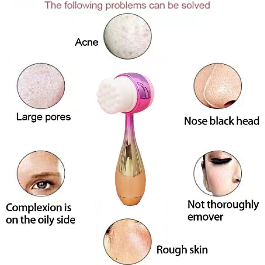 Cepillo Facial 2 en 1 OHES Doble Cara Silicona Suave