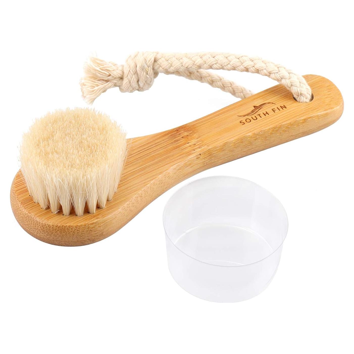 Cepillo Facial Exfoliador Blue Zoo de Cerda de Caballo 13.7cm