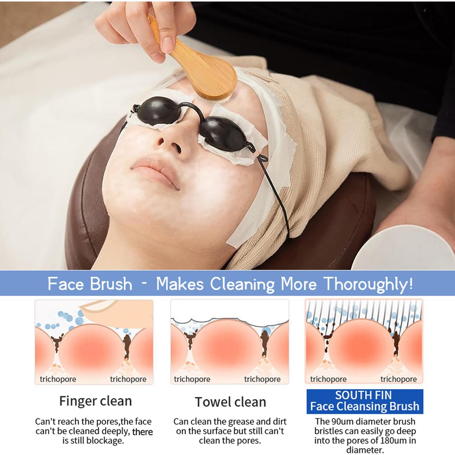 Cepillo Facial Exfoliador Blue Zoo de Cerda de Caballo 13.7cm