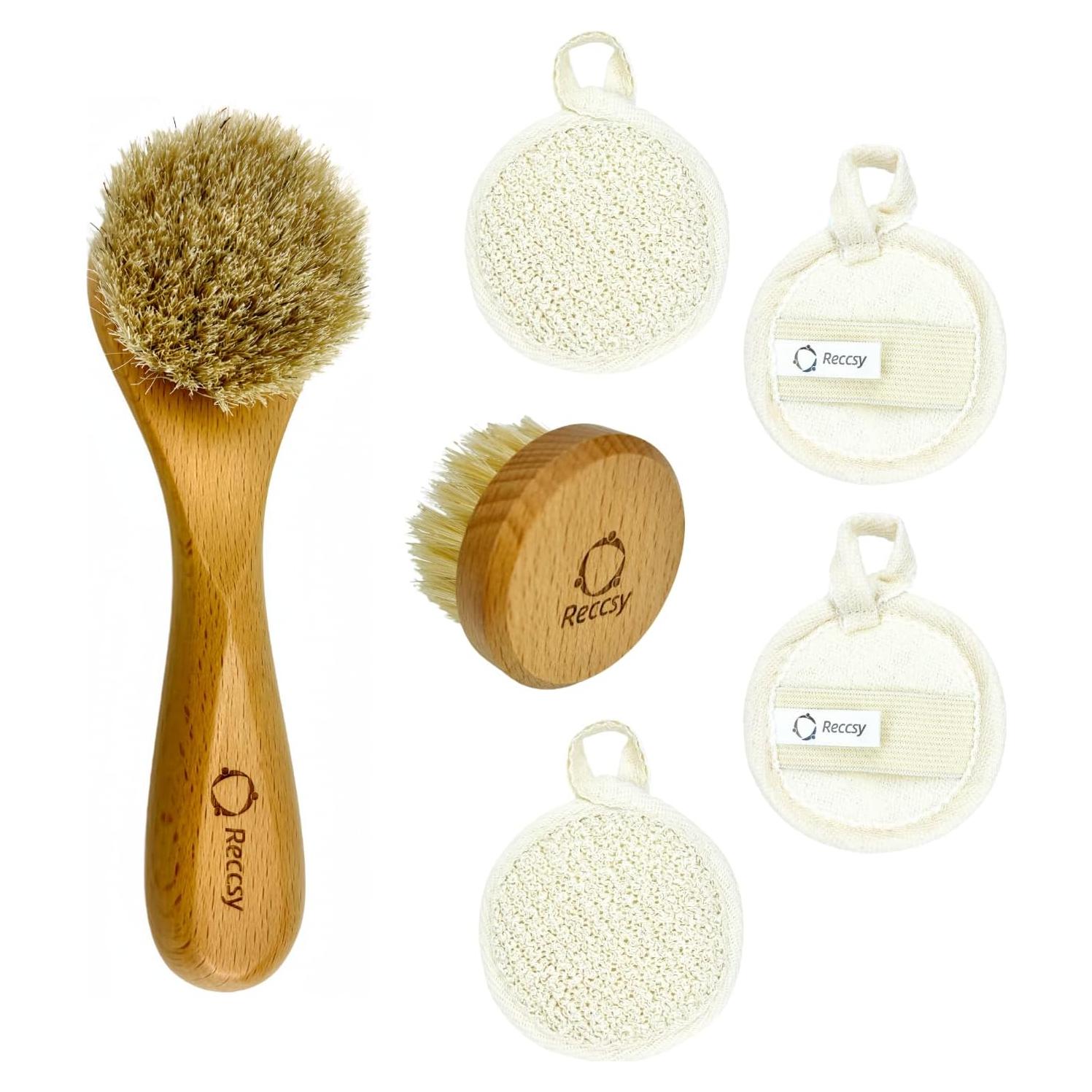 Juego de Cepillos Faciales Recurecare - Exfoliación y Drenaje Linfático