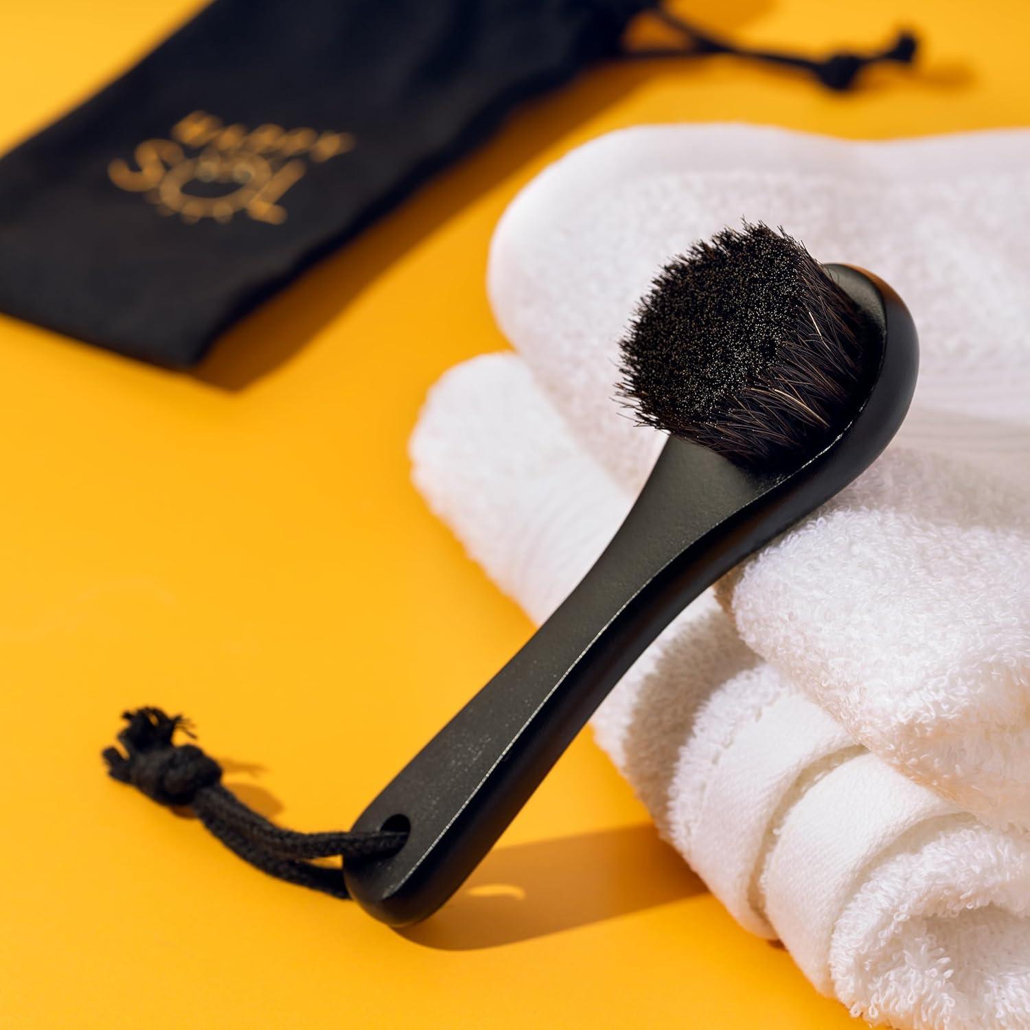 Cepillo Facial Seco Happy Sol - Exfoliante Natural de Madera