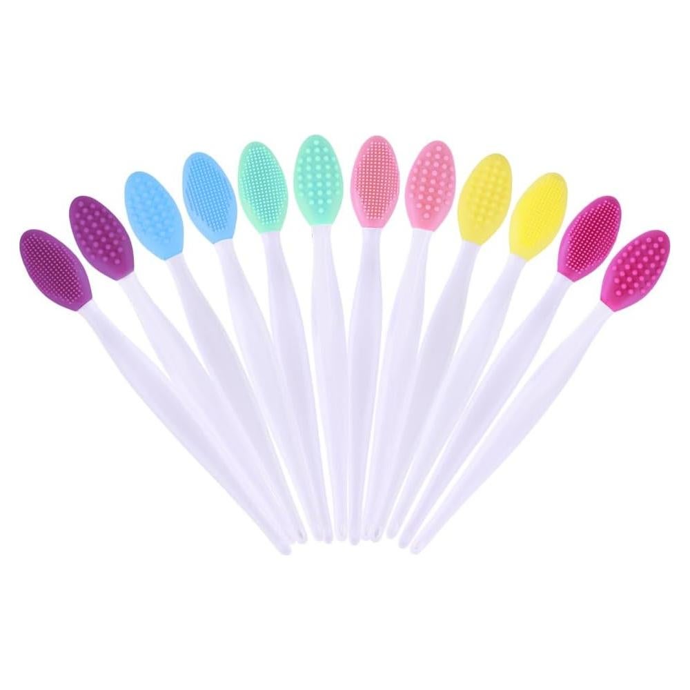 12 Pcs Cepillos Exfoliantes de Silicona para Labios y Nariz