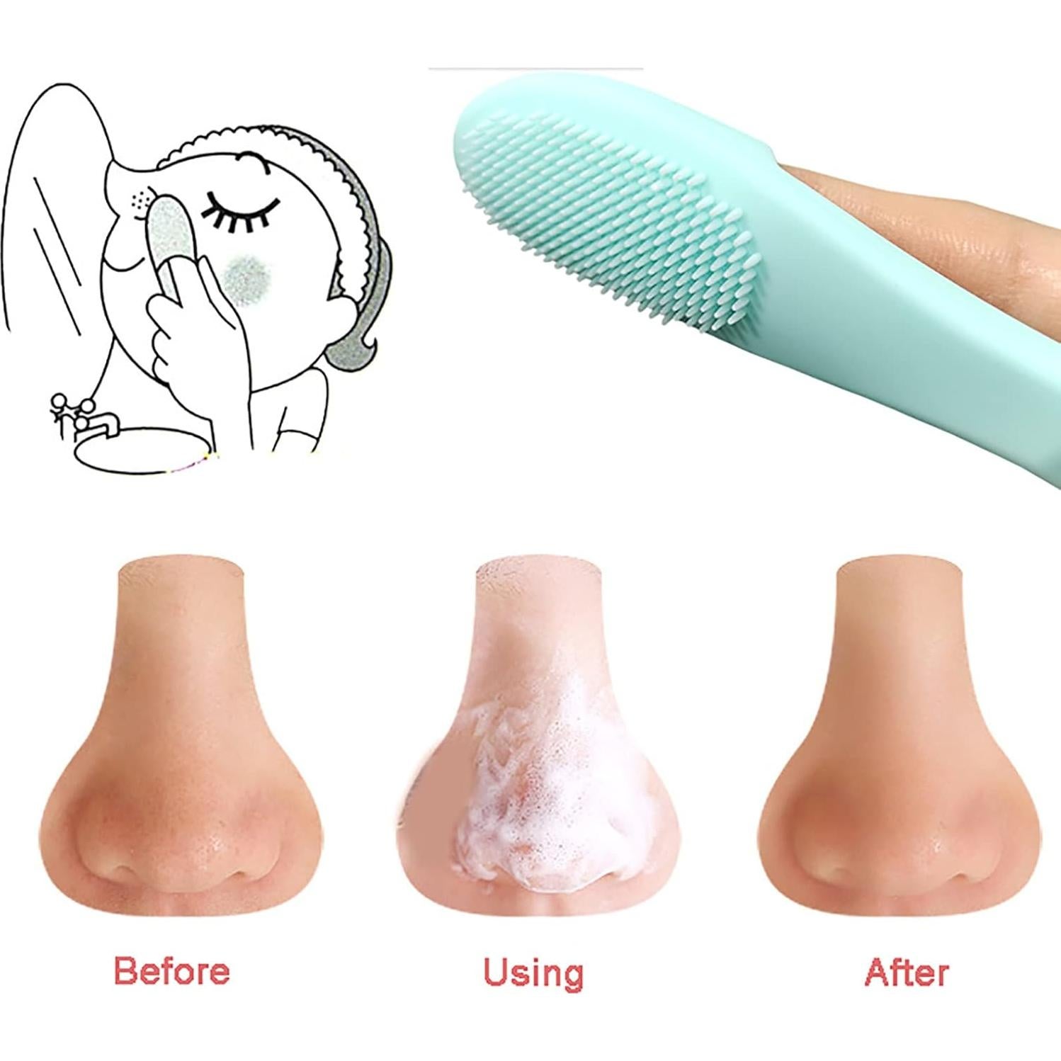 Juego de 5 cepillos de limpieza facial KATPOSIN de silicona