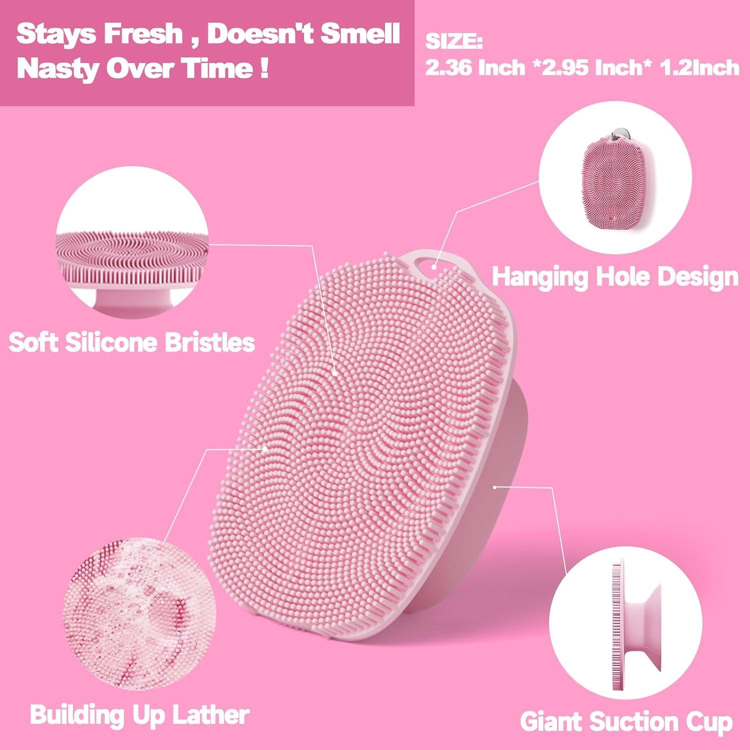 Limpiador Facial de Silicona ARIOSOX 2 PCS Rosa - Exfoliador Suave