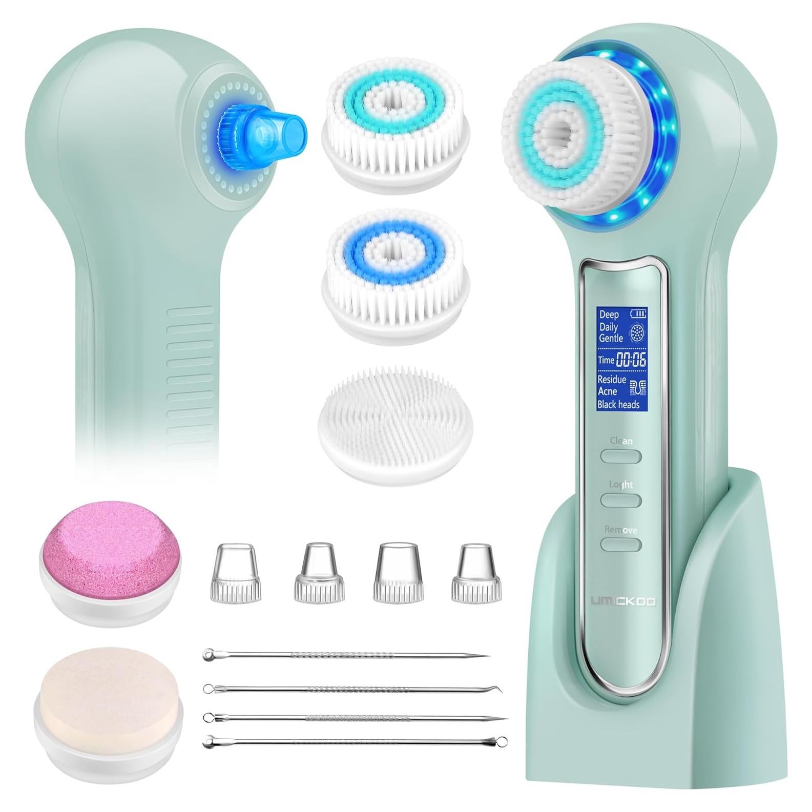 Exfoliador Facial UMICKOO 3 en 1 con Pantalla LCD Verde