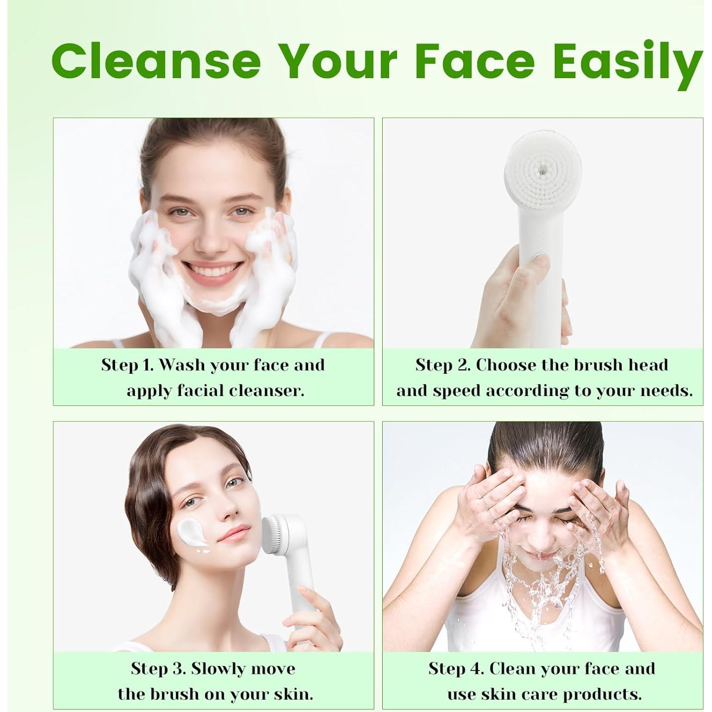 Cepillo Facial Eléctrico DOCOCO 1020B Recargable 3 Velocidades