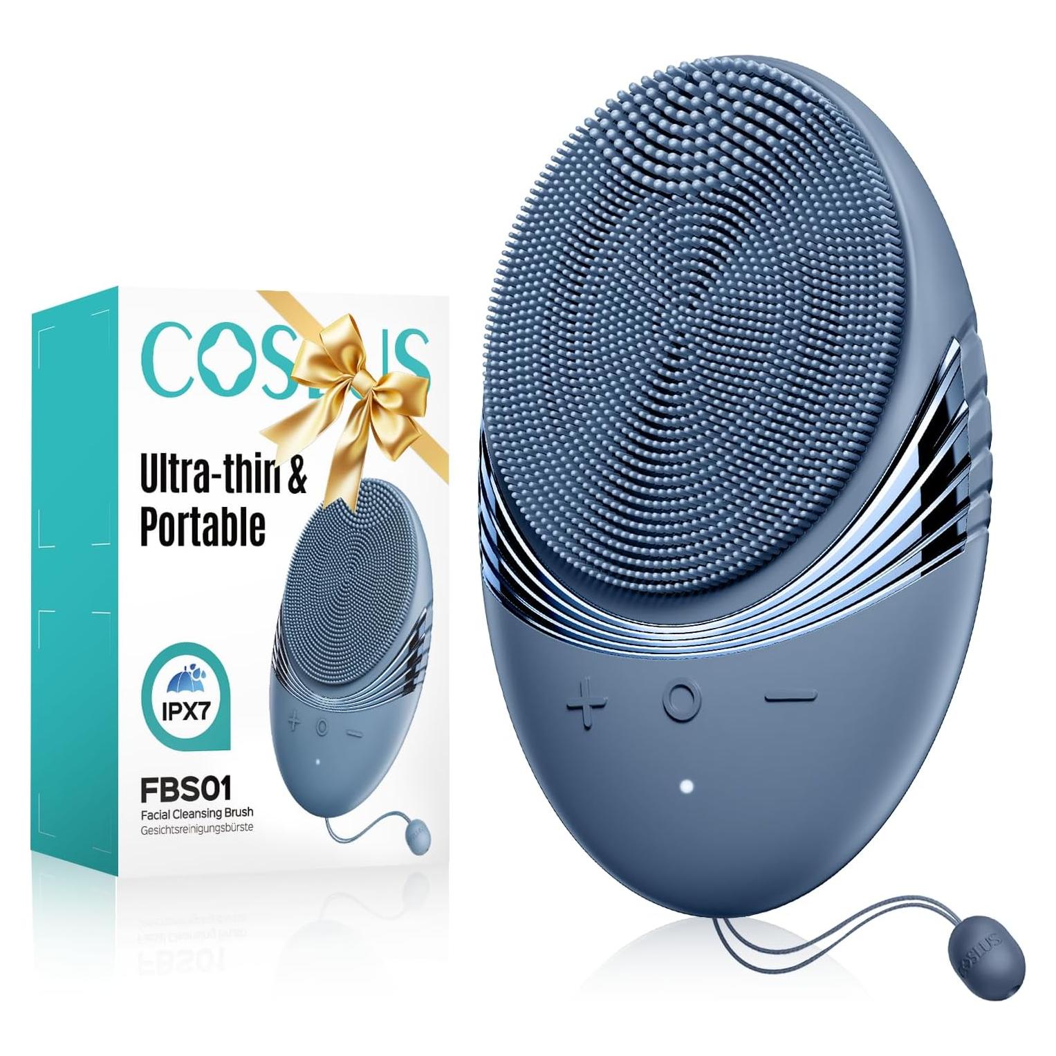 Exfoliador Facial COSLUS para Hombres - 5 Modos, Impermeable, Azul