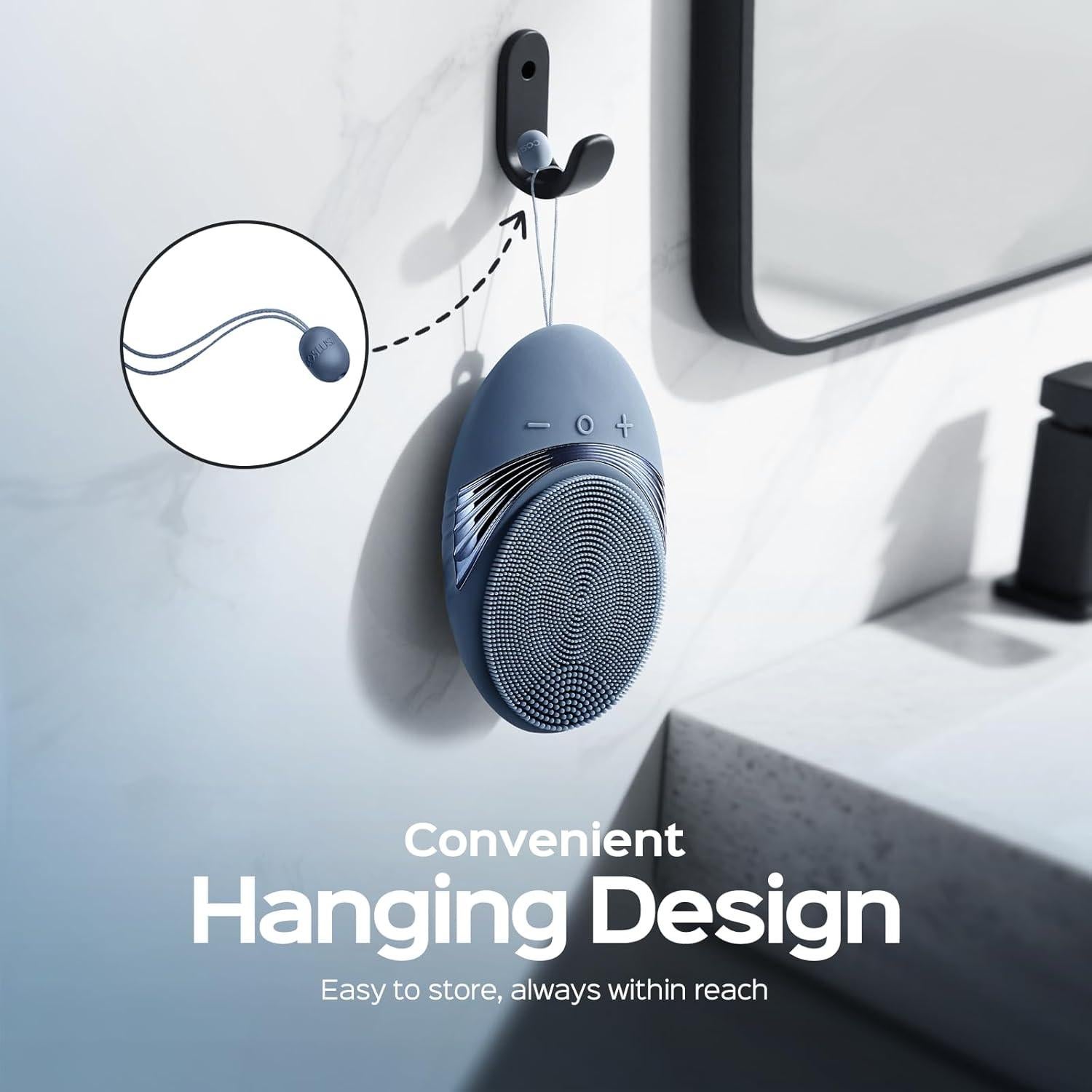 Exfoliador Facial COSLUS para Hombres - 5 Modos, Impermeable, Azul