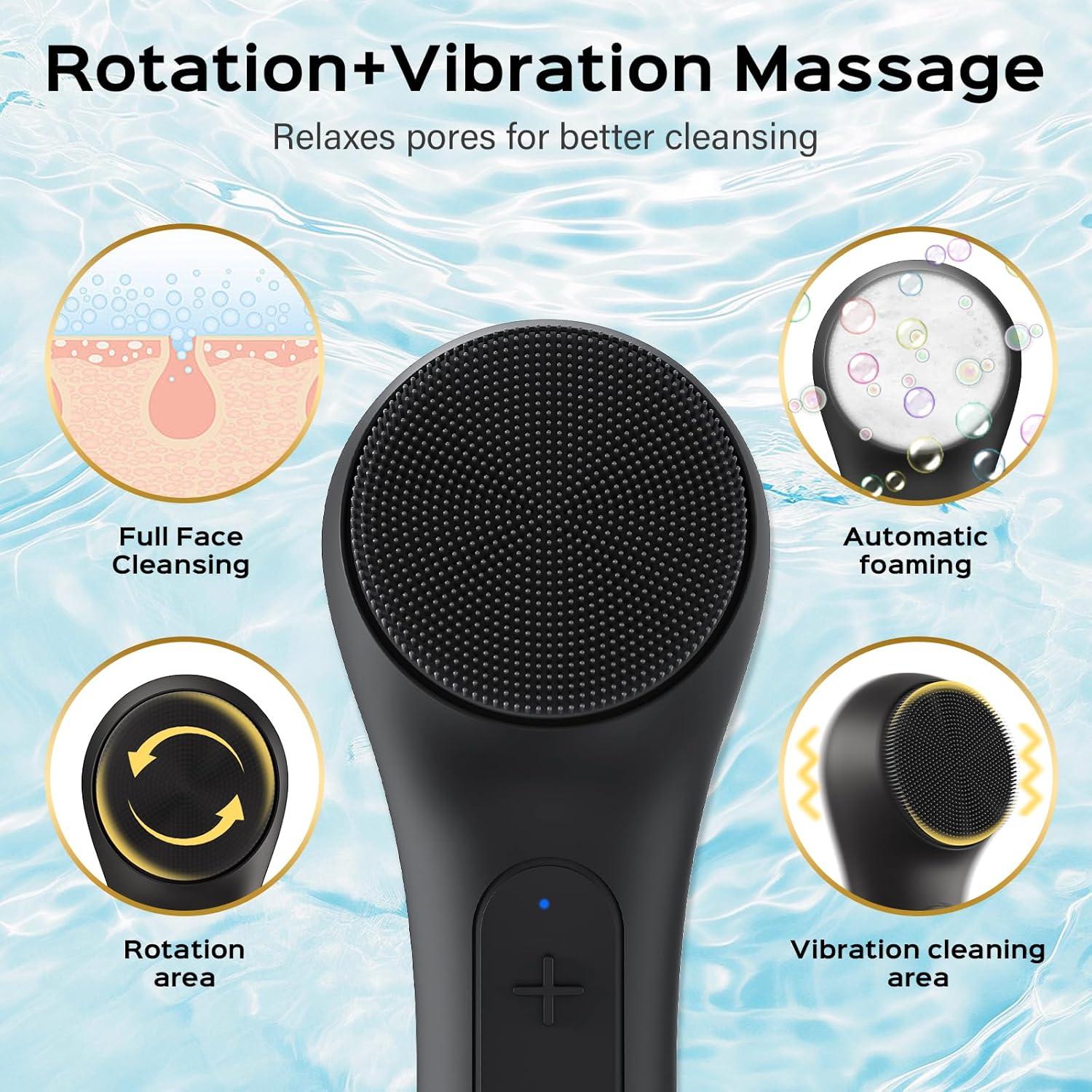 Cepillo Facial Eléctrico Kikono RAFALE FC5S 2 en 1 Impermeable