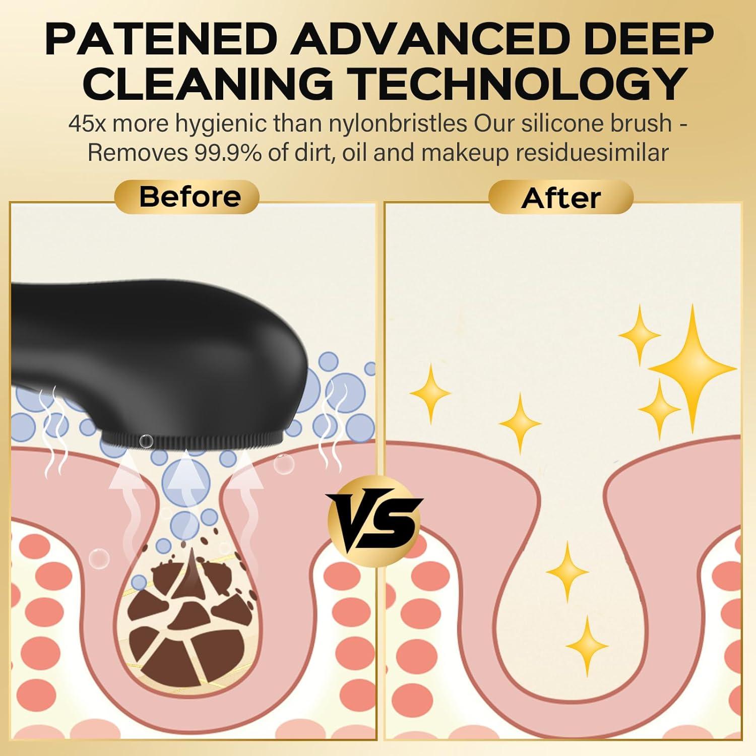 Cepillo Facial Eléctrico Kikono RAFALE FC5S 2 en 1 Impermeable