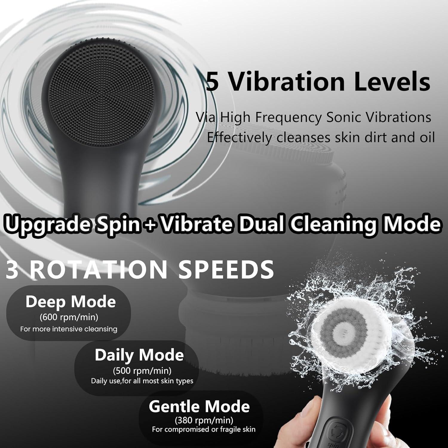 Exfoliador Facial WOVAZUS Recargable IPX7 8 Modos Silicona