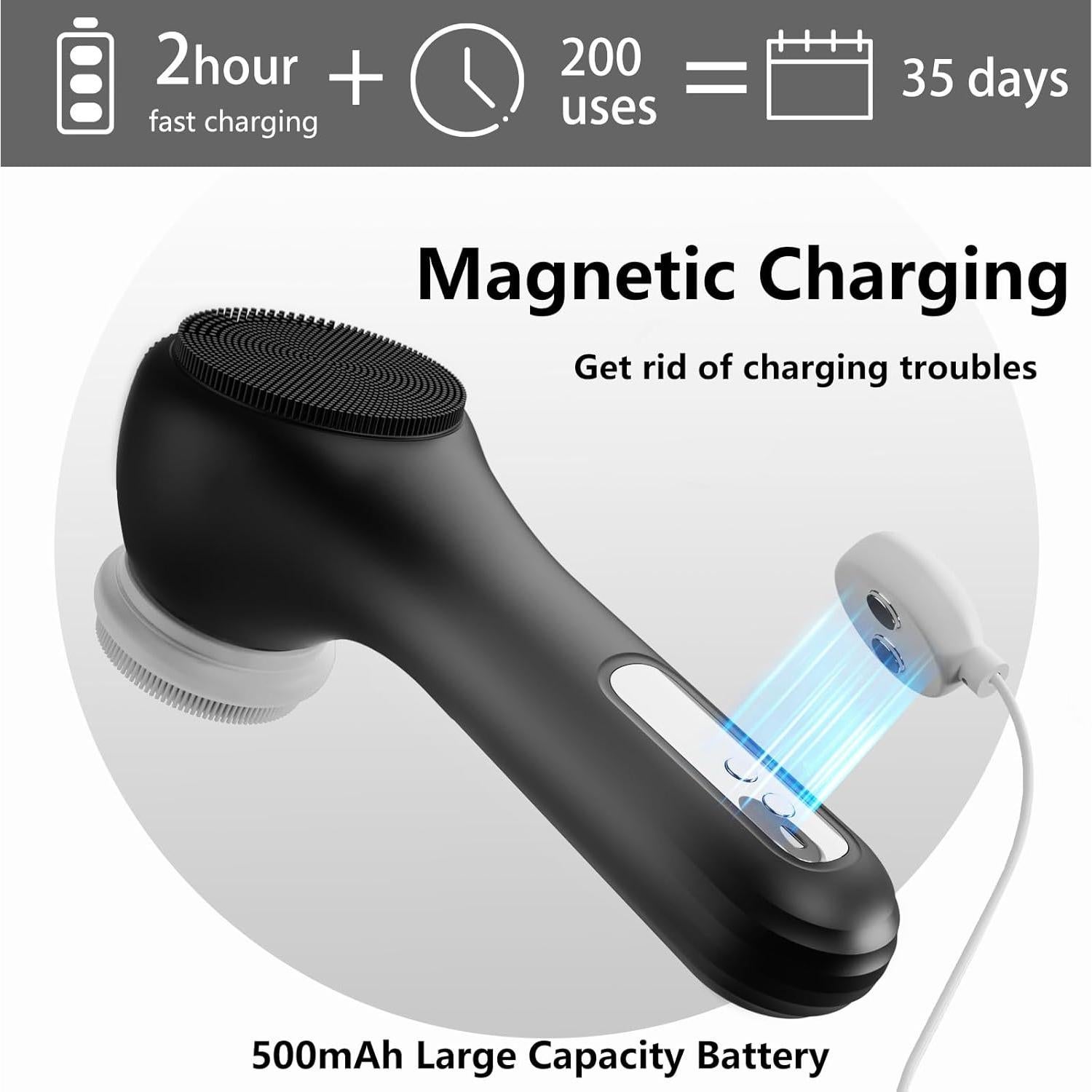 Exfoliador Facial WOVAZUS Recargable IPX7 8 Modos Silicona