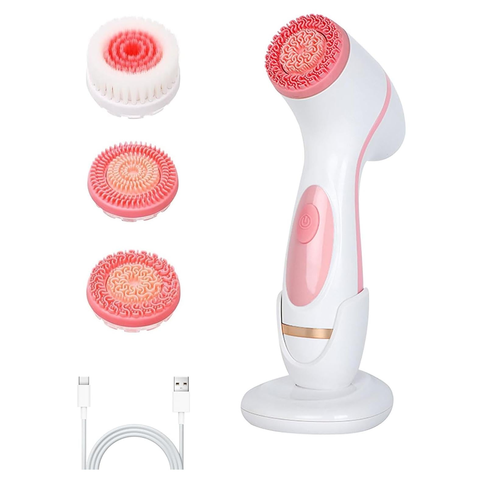 Cepillo Facial Wrewing XLDS03 3 en 1 Impermeable Rosa