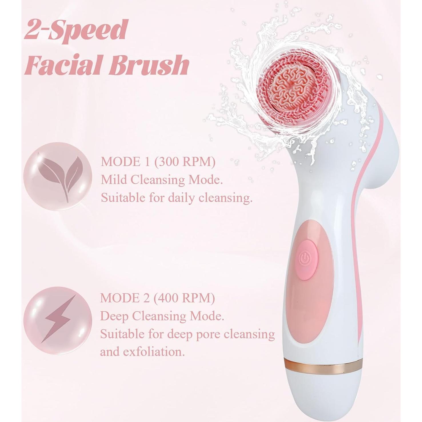 Cepillo Facial Wrewing XLDS03 3 en 1 Impermeable Rosa