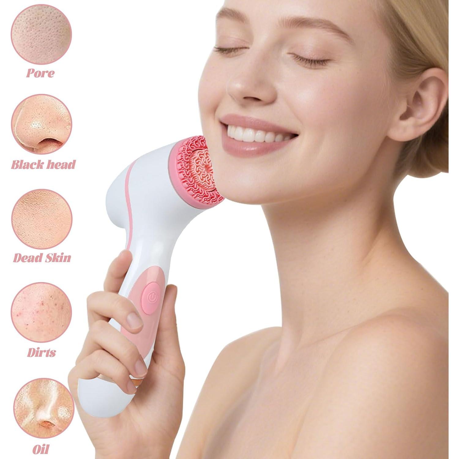 Cepillo Facial Wrewing XLDS03 3 en 1 Impermeable Rosa