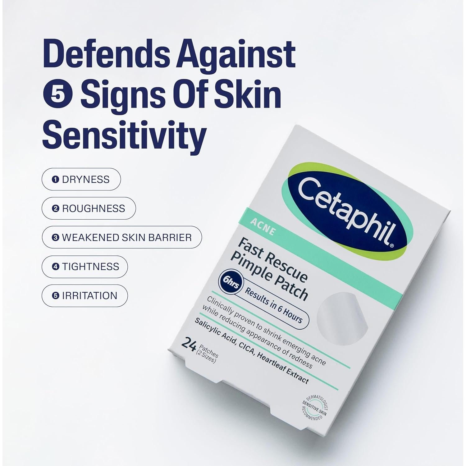 Parche para Acné Cetaphil Rescate Rápido - 24 Unidades